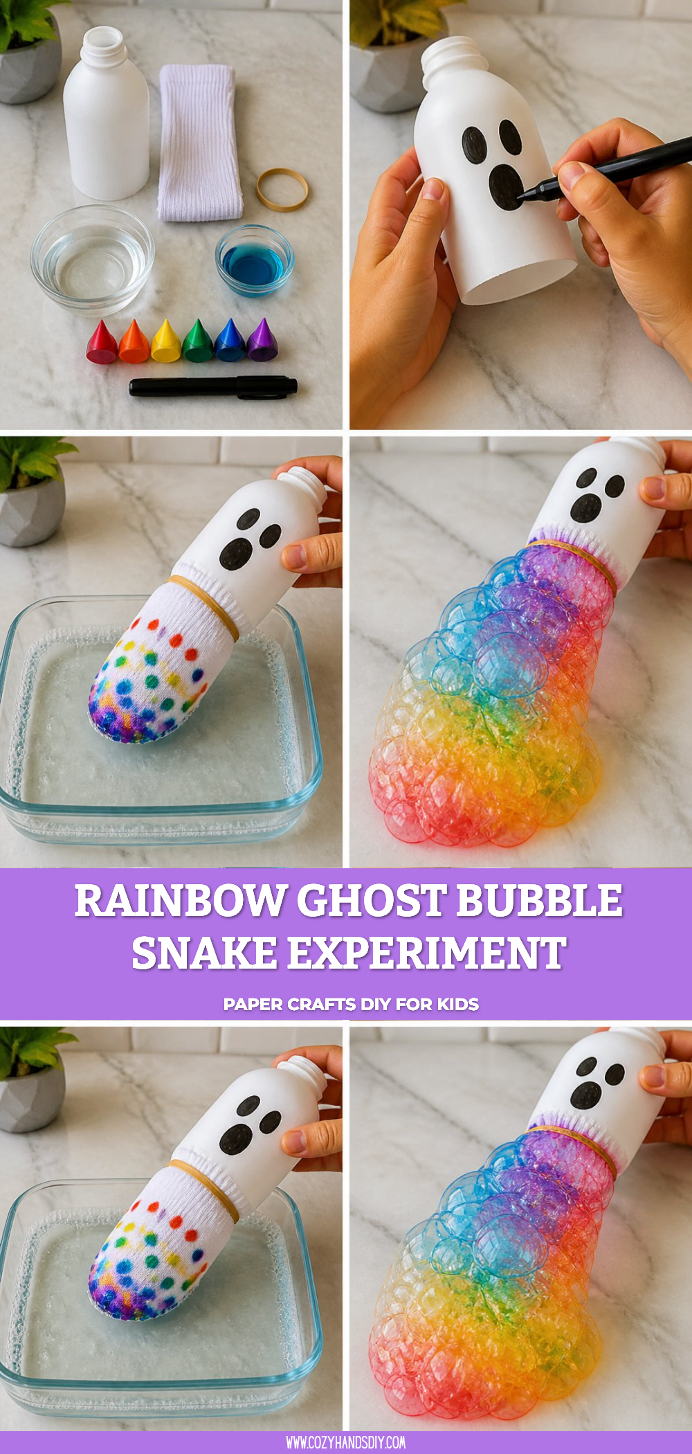 Rainbow Ghost Bubble Snake Experiment
