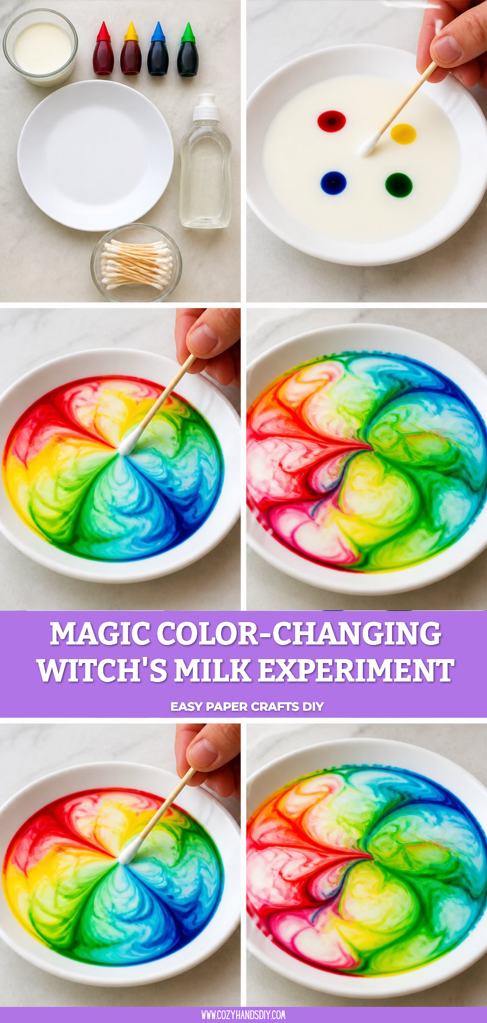 Magic Color-Changing Witch's Milk Experiment