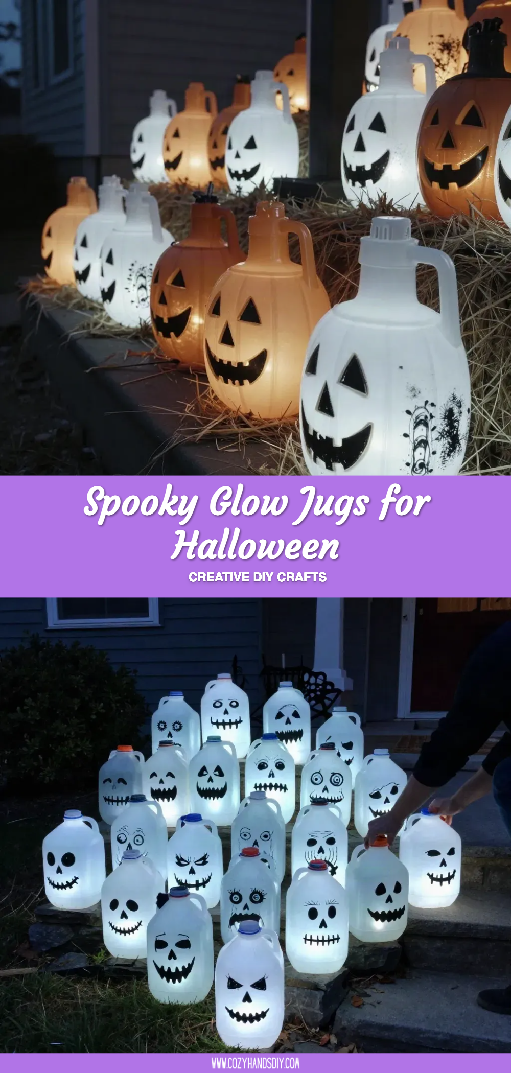 Spooky Glow Jugs for Halloween