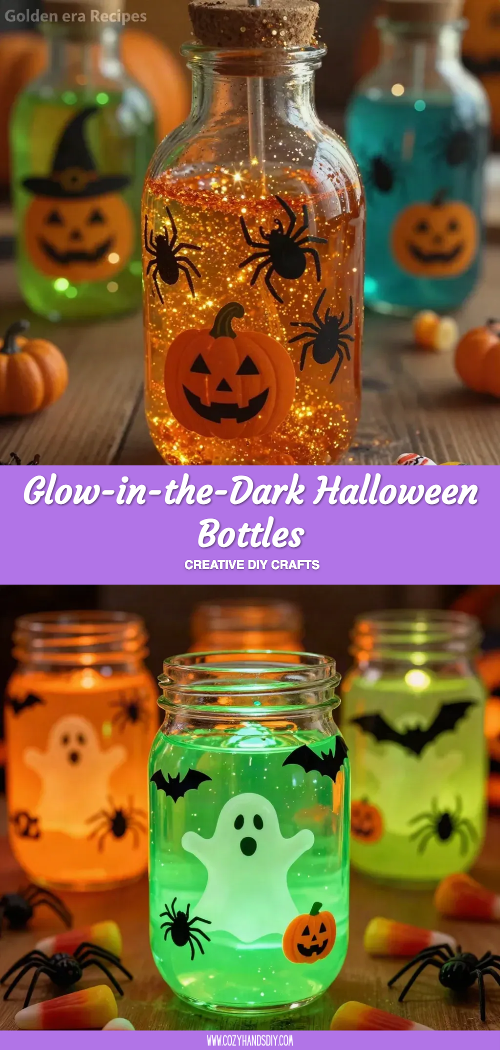 Glow-in-the-Dark Halloween Bottles