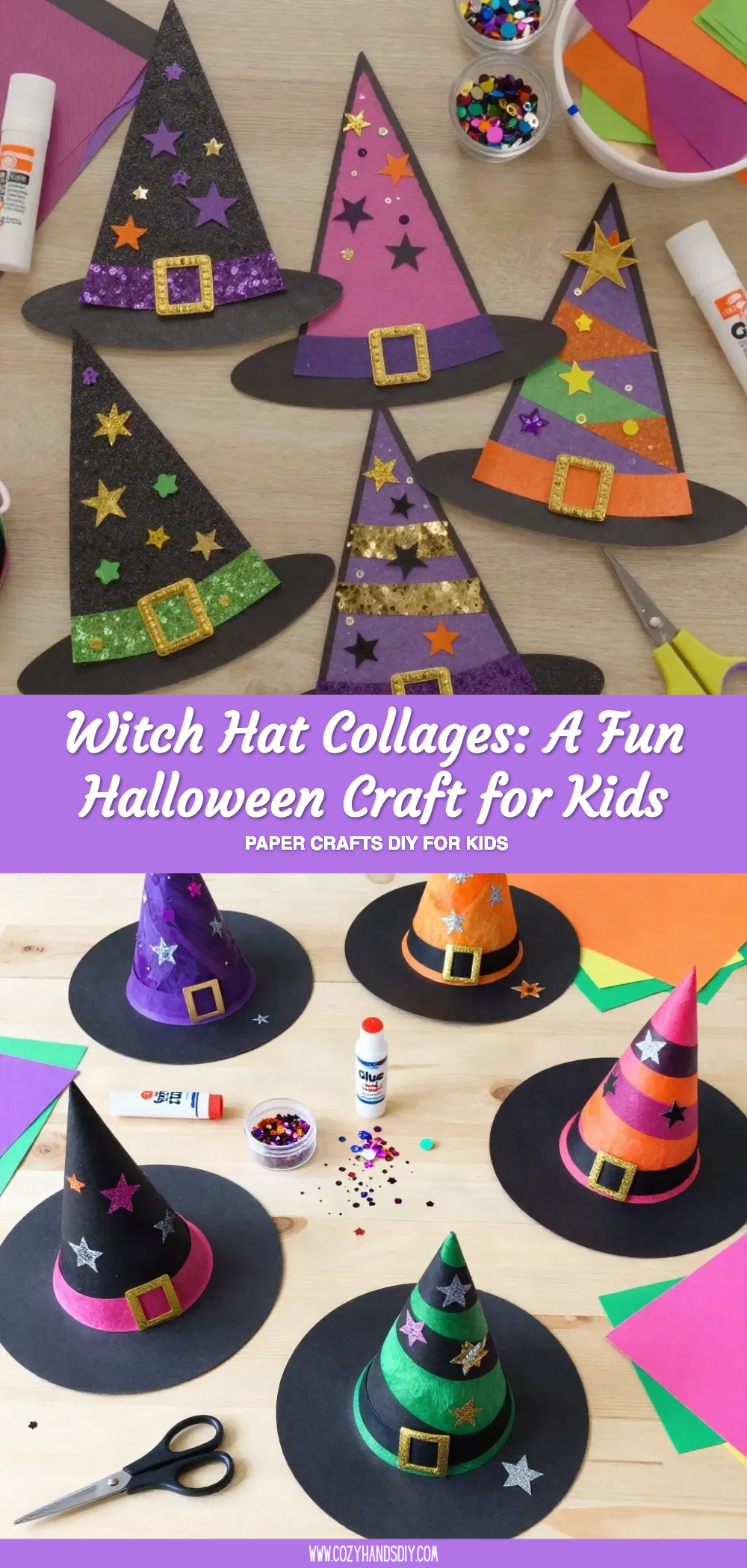 Witch Hat Collages: A Fun Halloween Craft for Kids 6 Witch Hat Collages: A Fun Halloween Craft for Kids
