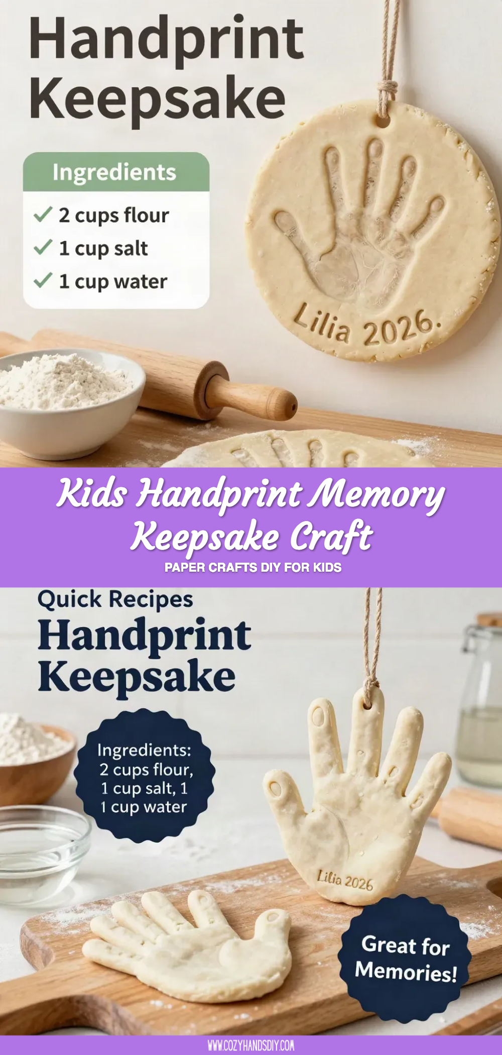Kids Handprint Memory Keepsake Craft