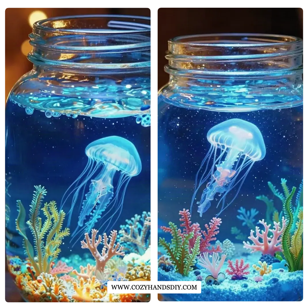 Glow-In-The-Dark Ocean Jar Becomes Cozy Light
