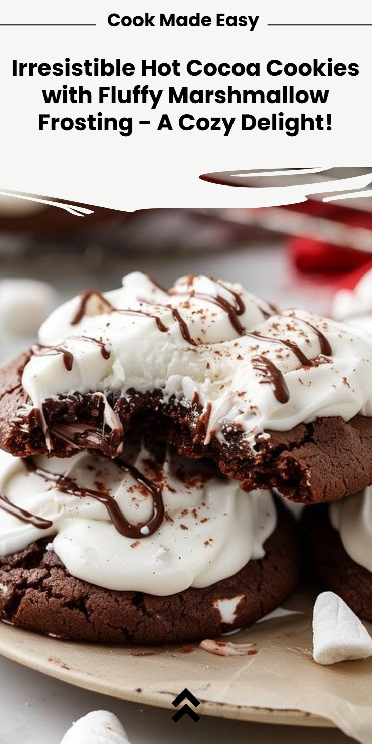 Hot Cocoa Cookies with Marshmallow Frosting