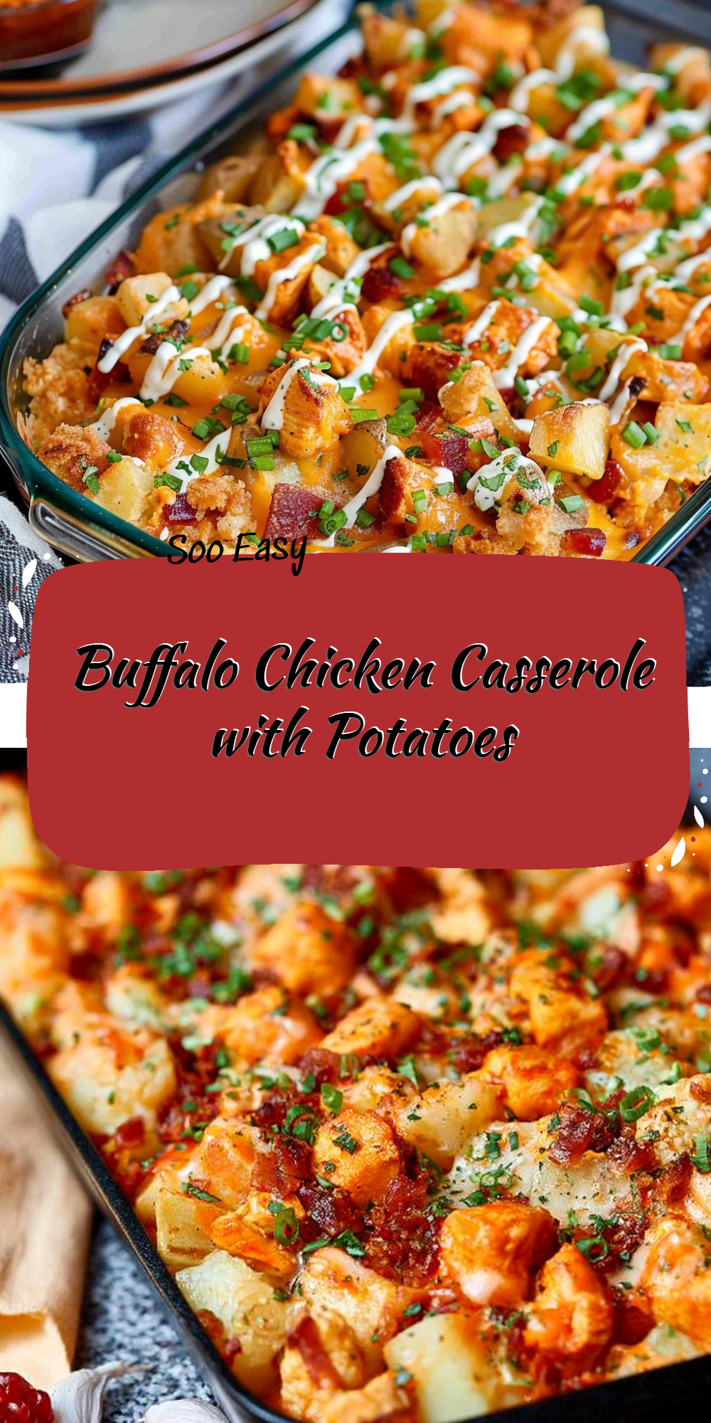 Buffalo Chicken Casserole with Potatoes