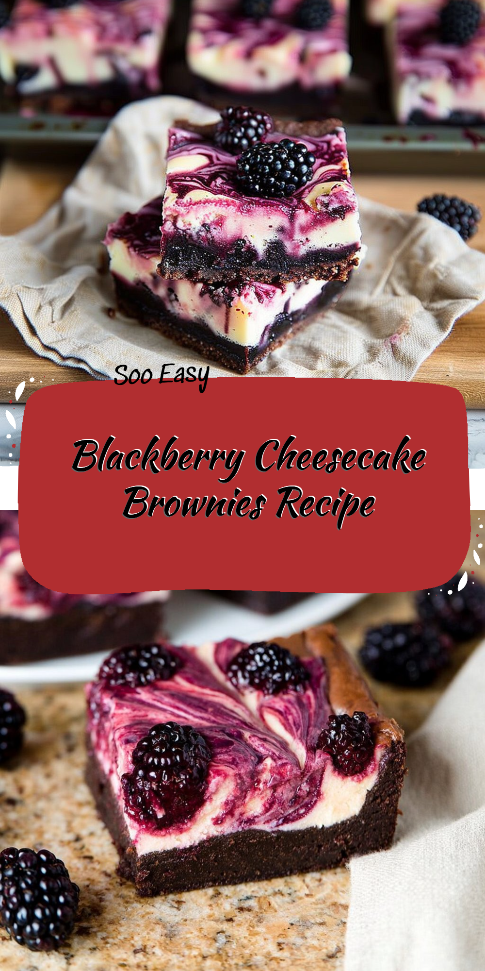 Blackberry Cheesecake Brownies Recipe