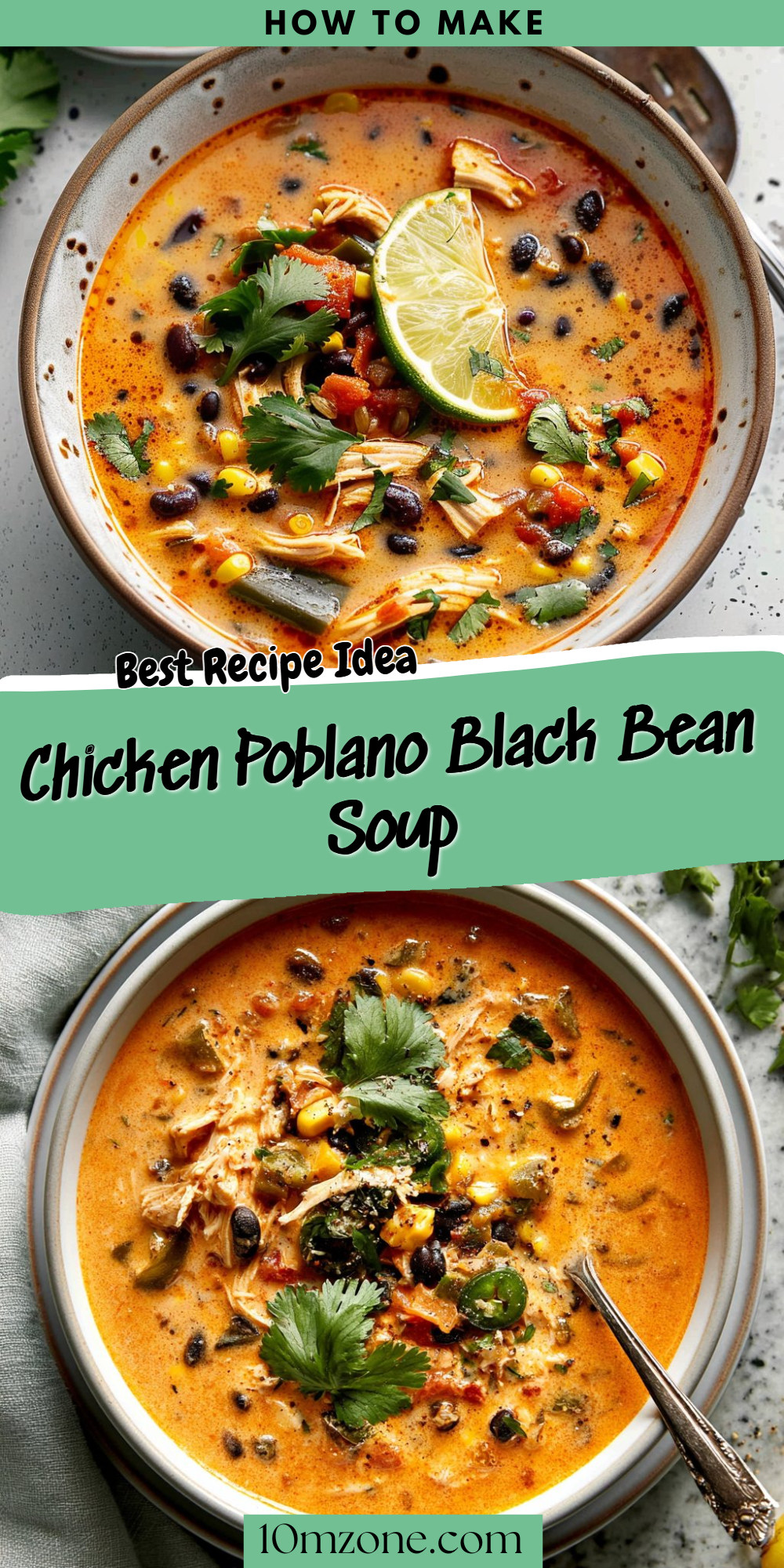 Chicken Poblano Black Bean Soup