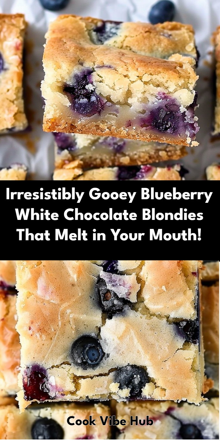 Blueberry White Chocolate Blondies Recipe