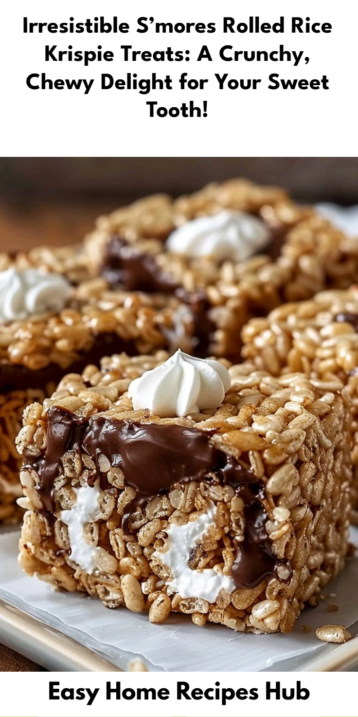 Rolled S'mores Rice Krispie Treats