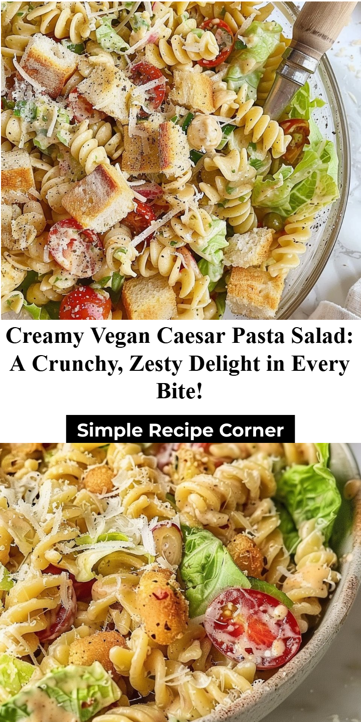 Vegan Caesar Pasta Salad Recipe