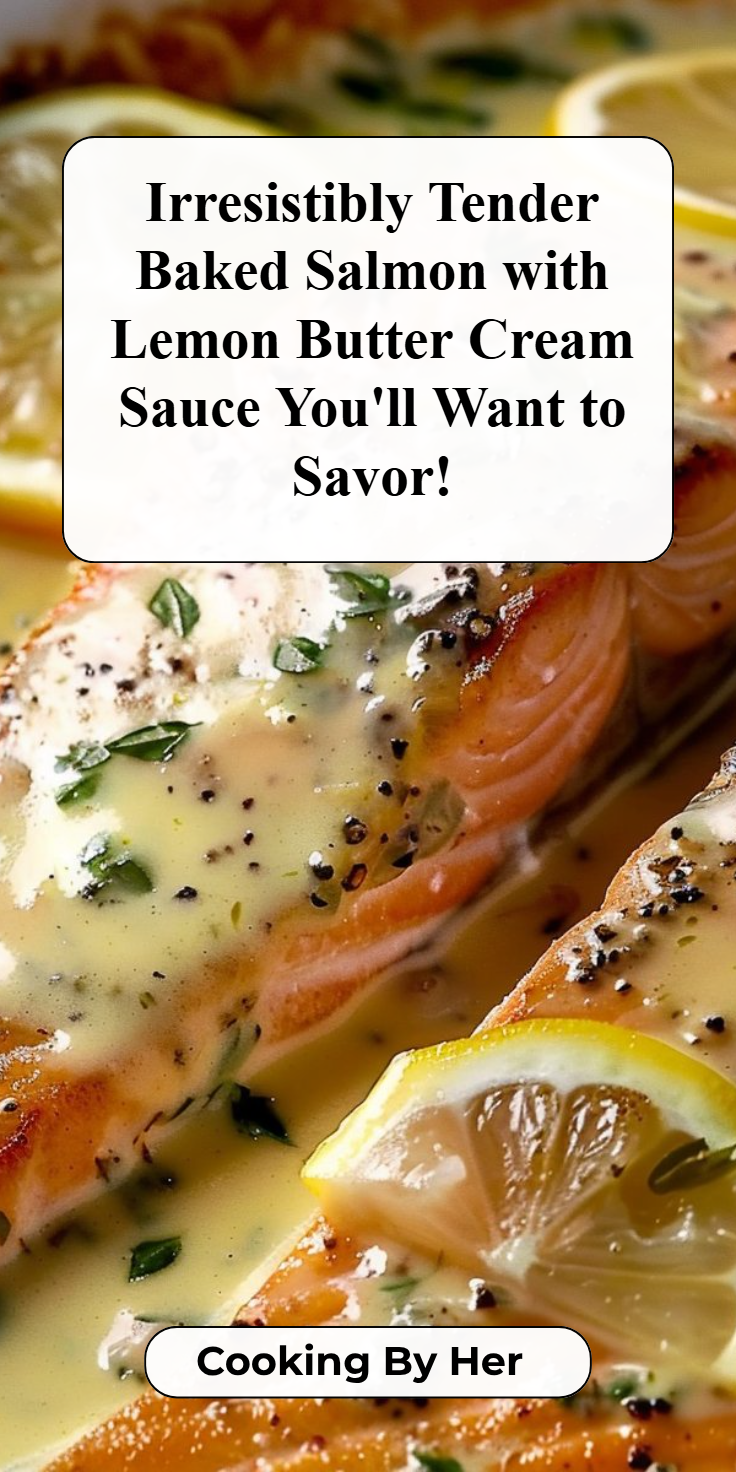 Oven-Baked Salmon with Lemon Butter Cream Sauce