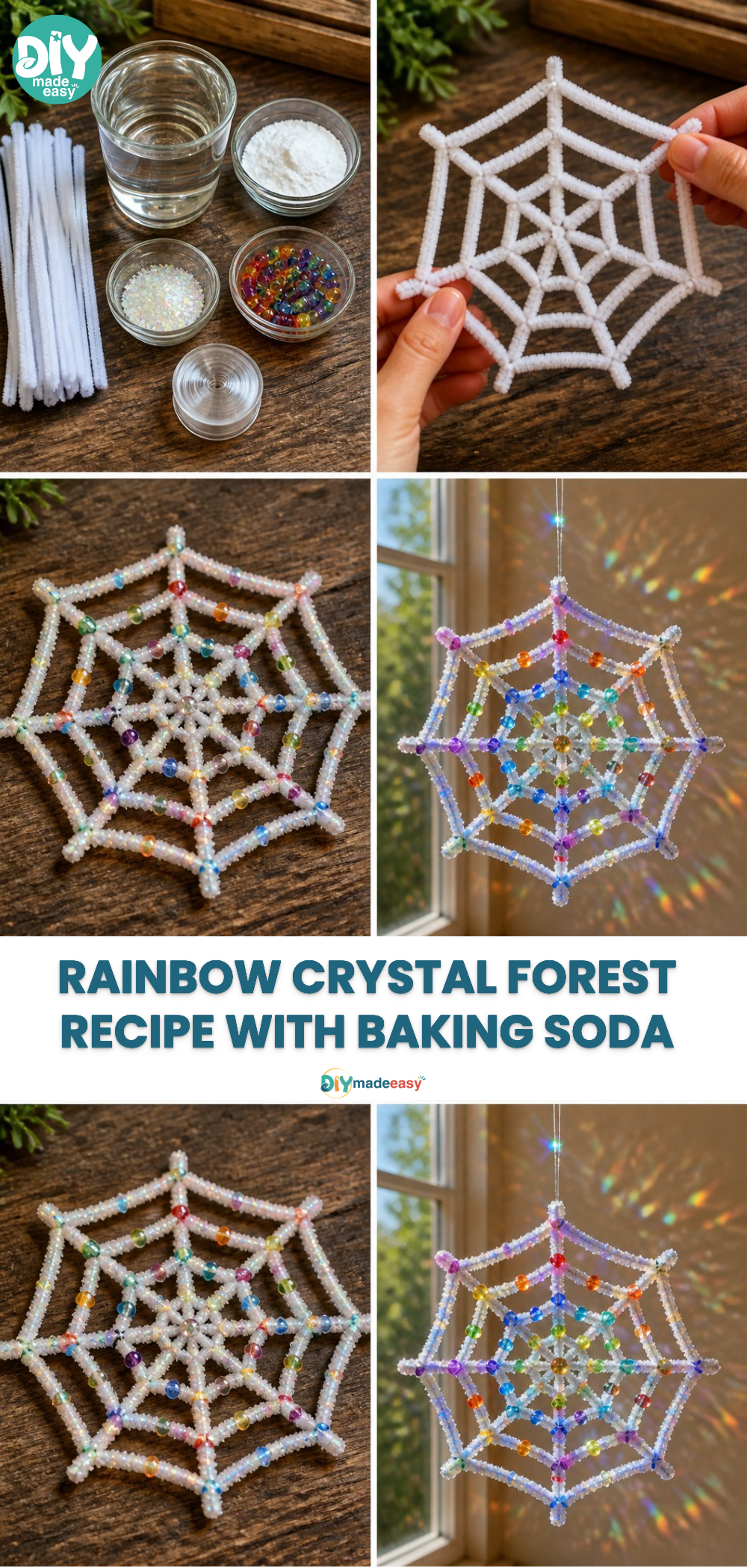 Rainbow Crystal Forest Recipe with Baking Soda 19 Rainbow Crystal Forest Recipe with Baking Soda