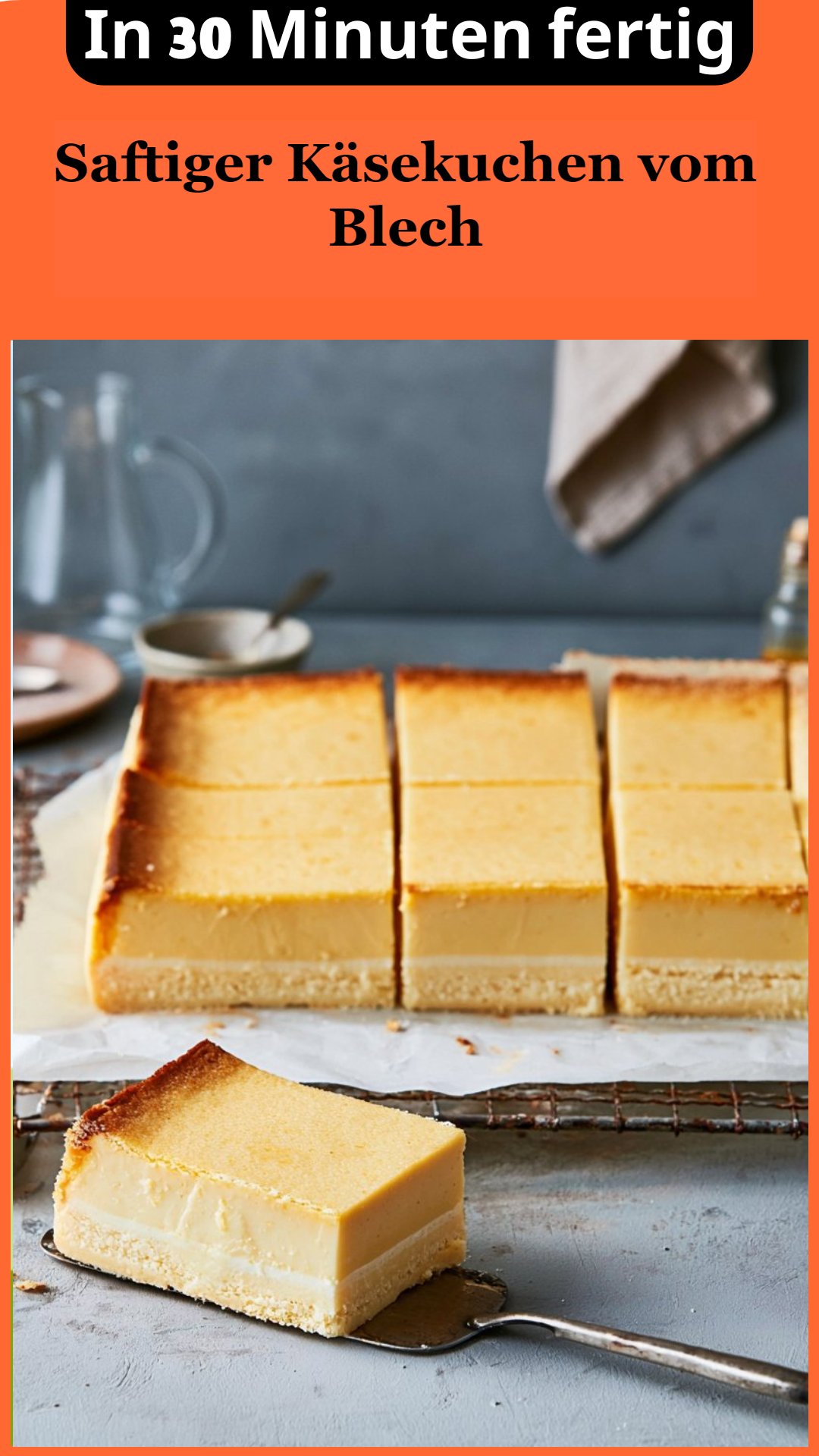 Saftiger Käsekuchen vom Blech