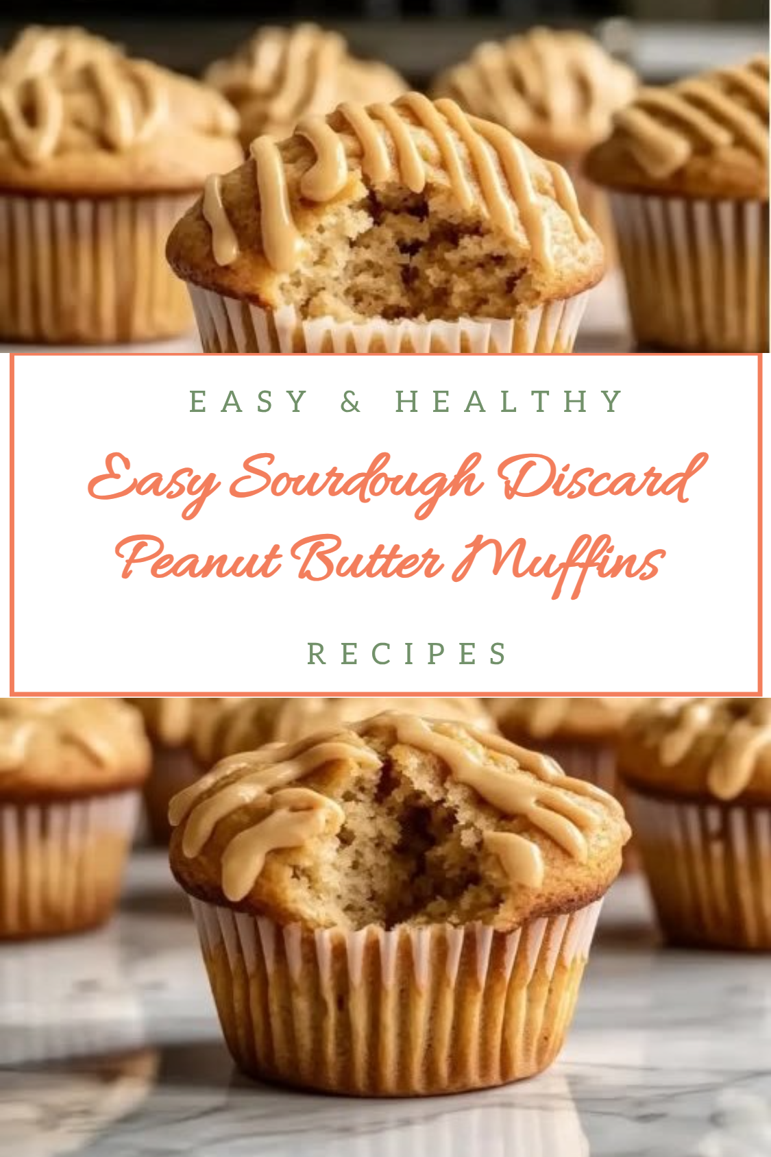 Easy Sourdough Discard Peanut Butter Muffins
