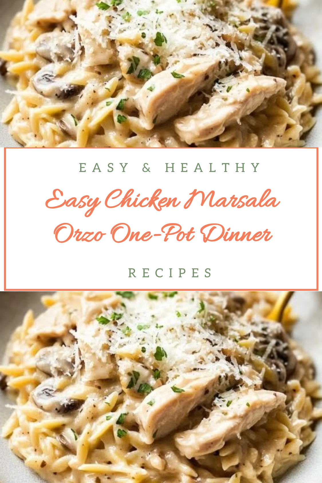 Easy Chicken Marsala Orzo One-Pot Dinner