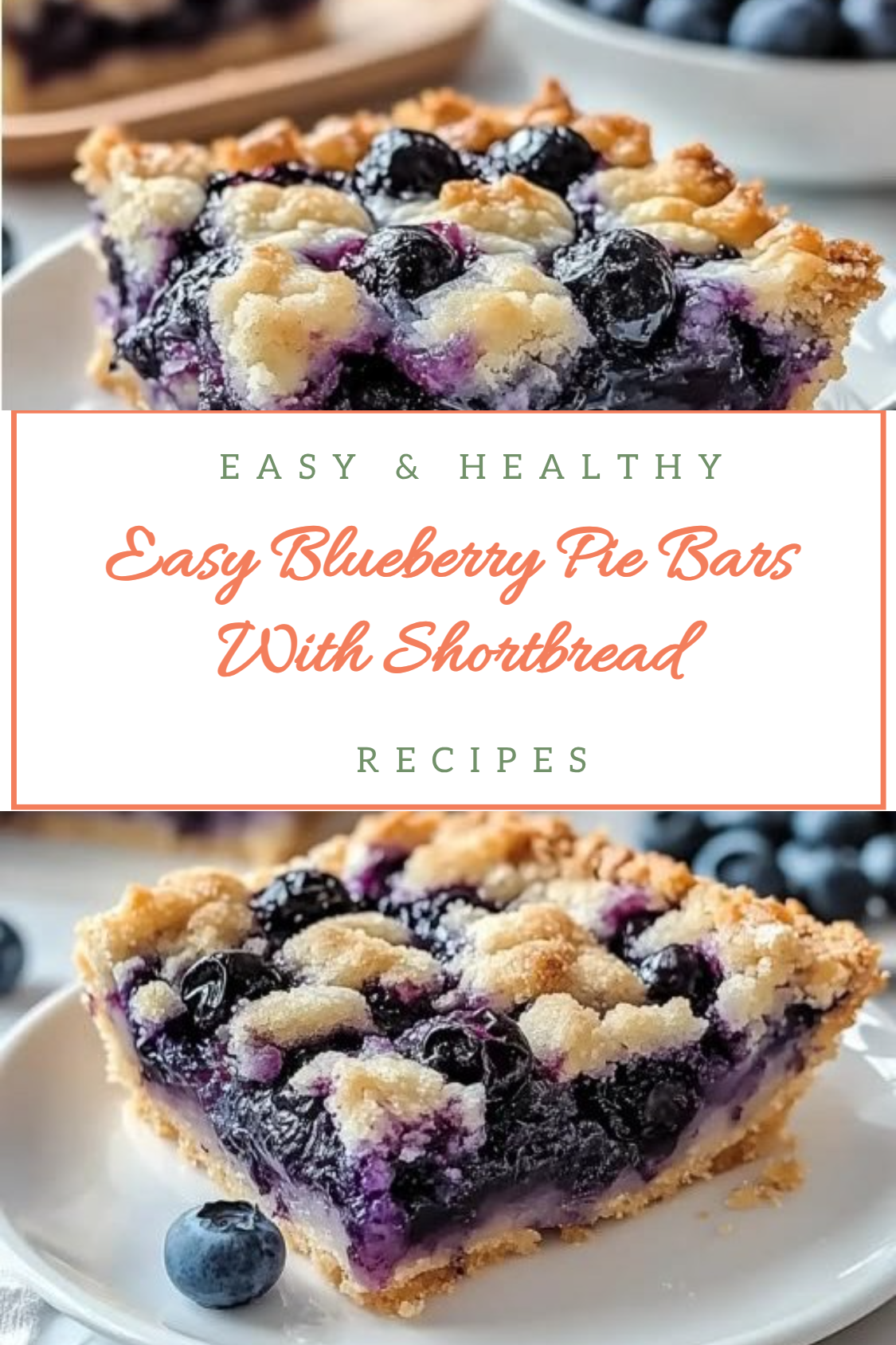 Easy Blueberry Pie Bars With Shortbread