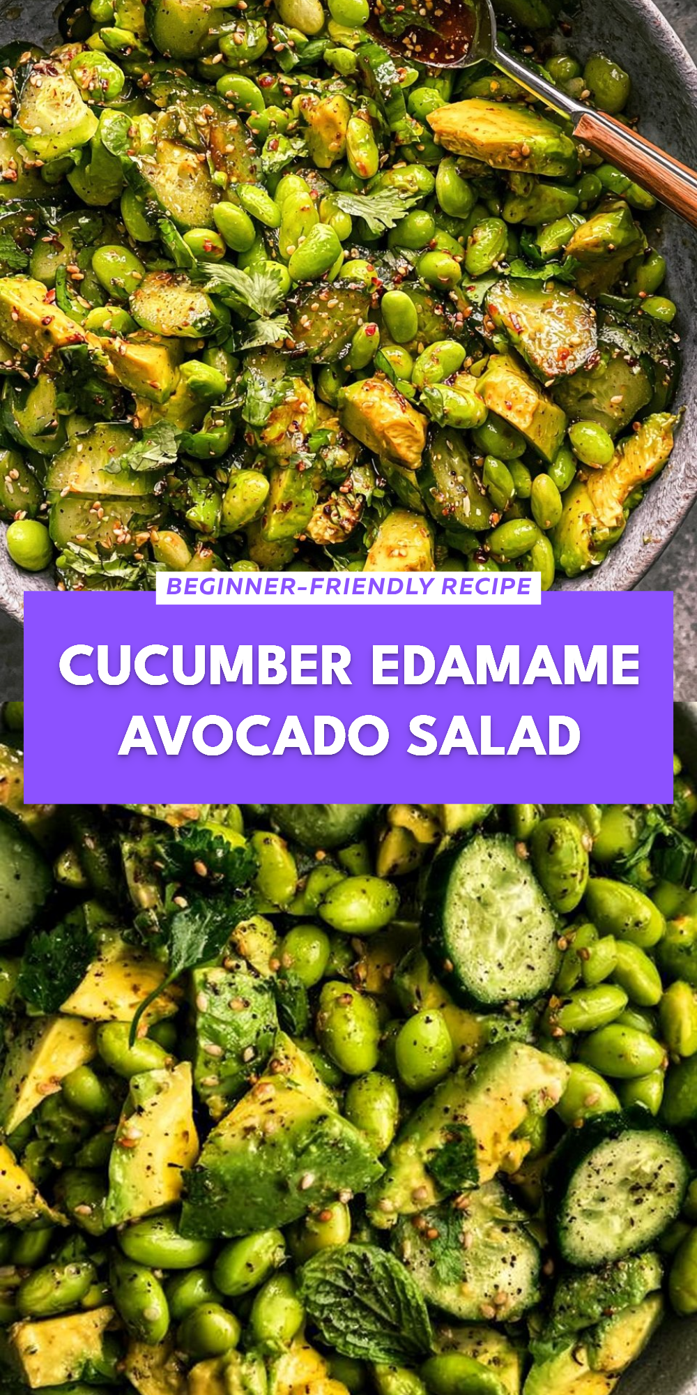 Cucumber Edamame Avocado Salad