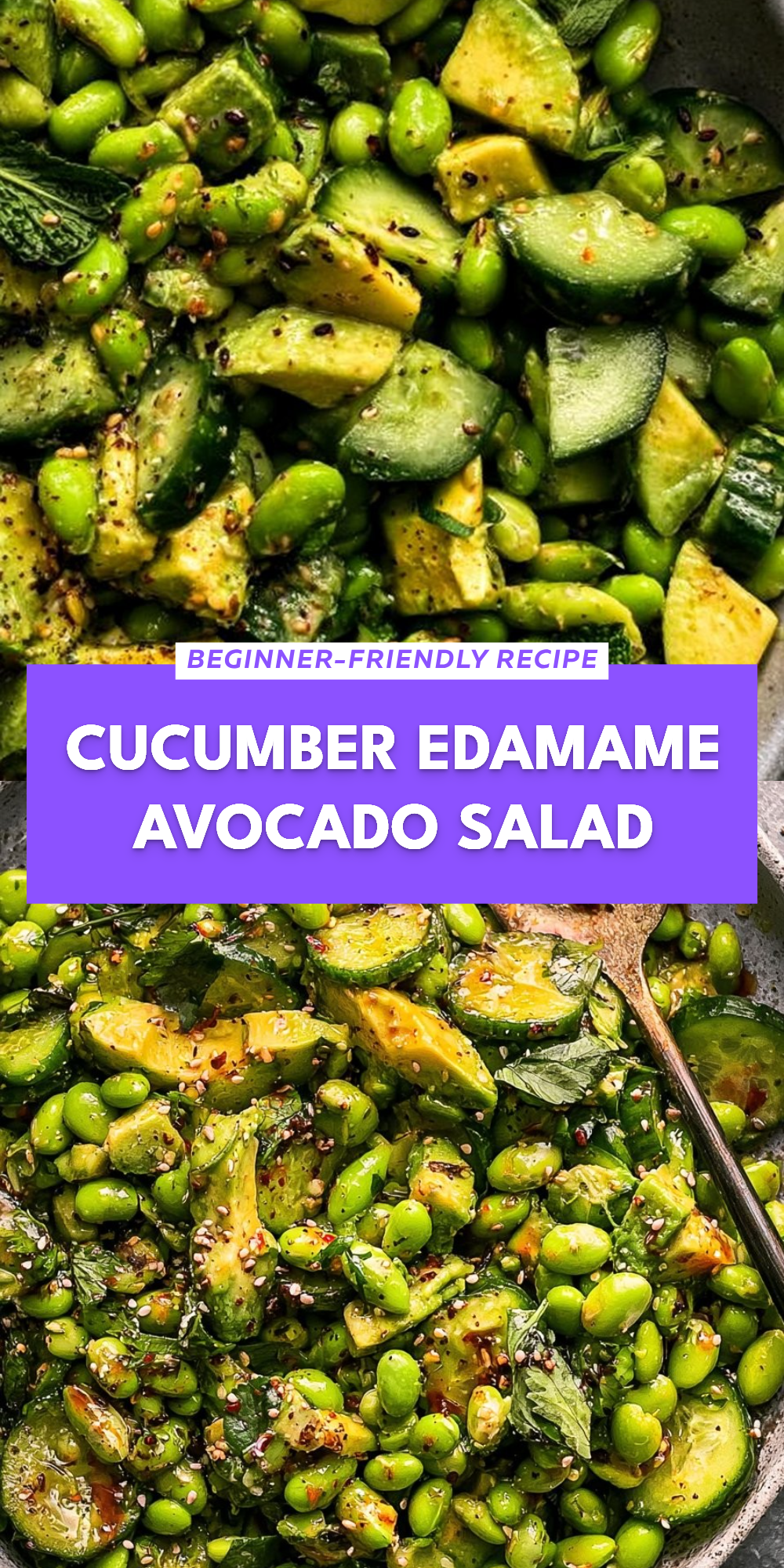 Cucumber Edamame Avocado Salad