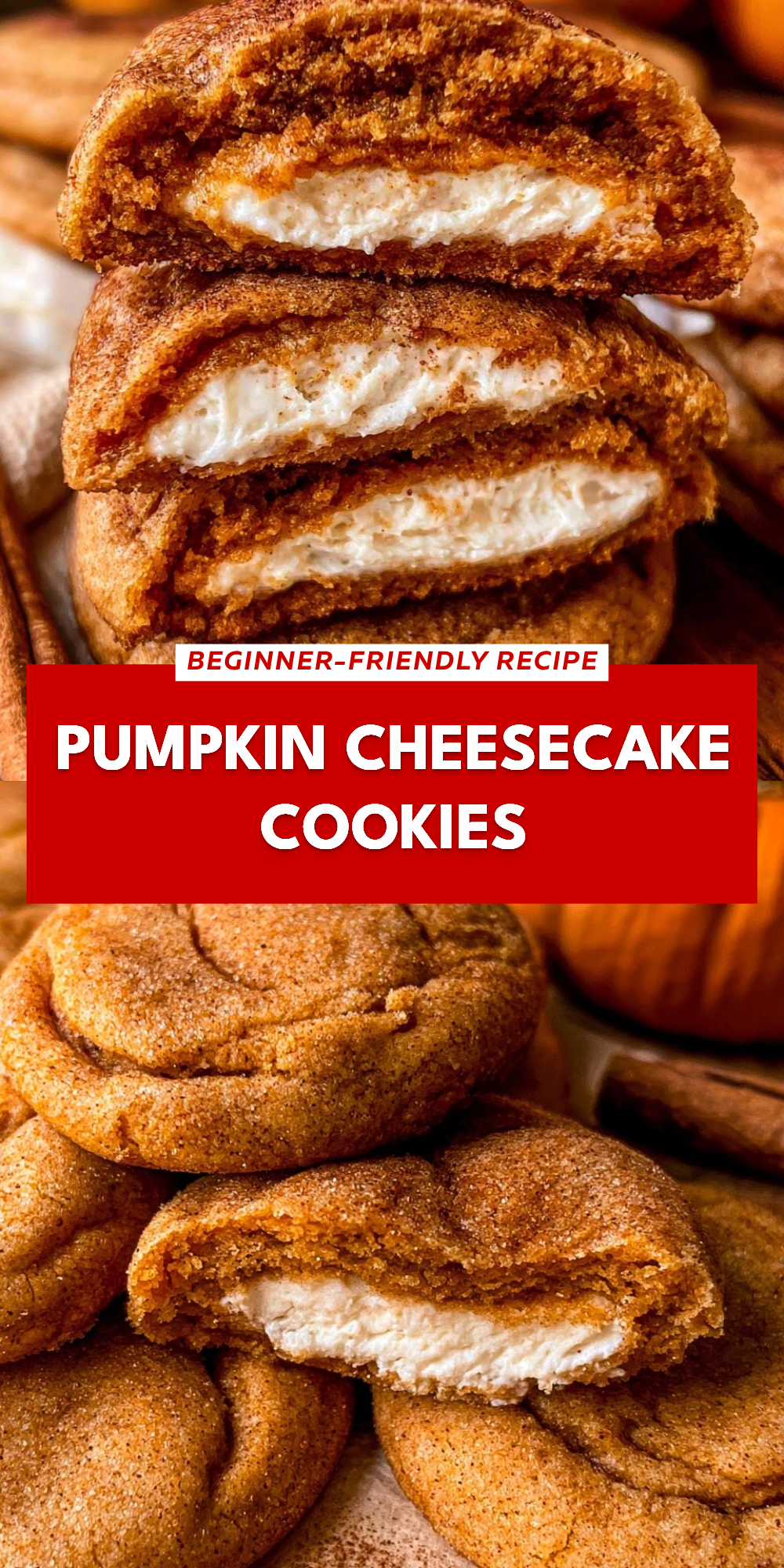 Pumpkin Cheesecake Cookies