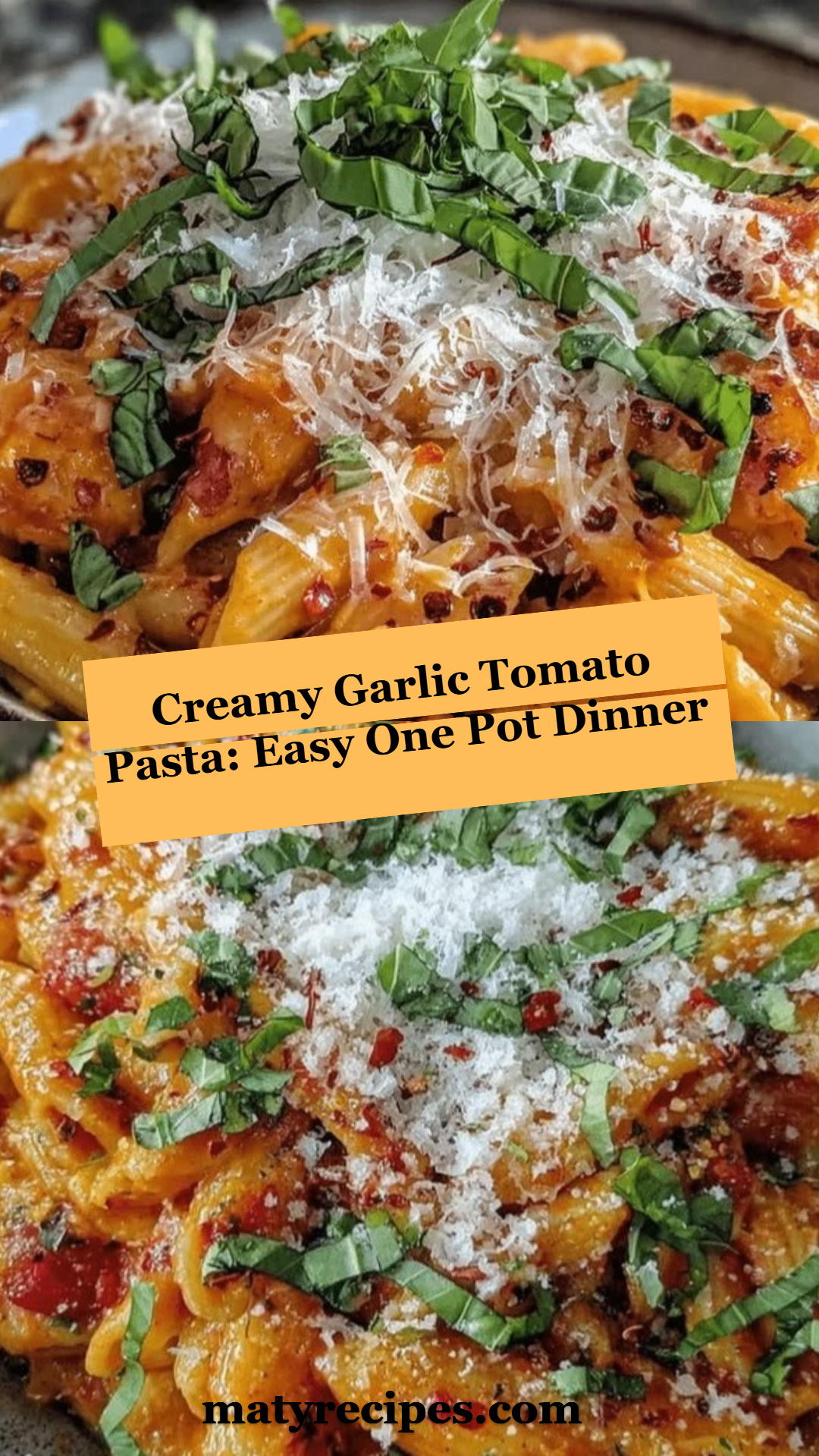 Creamy Garlic Tomato Pasta: Easy One Pot Dinner