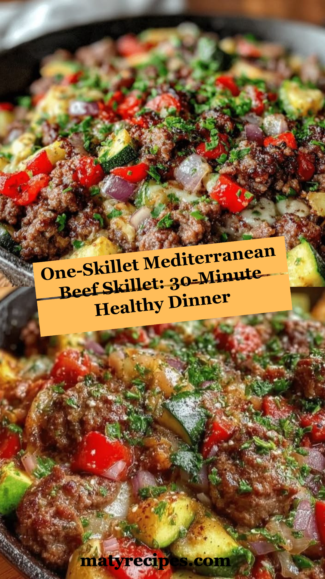 One-Skillet Mediterranean Beef Skillet: 30-Minute Healthy Dinner
