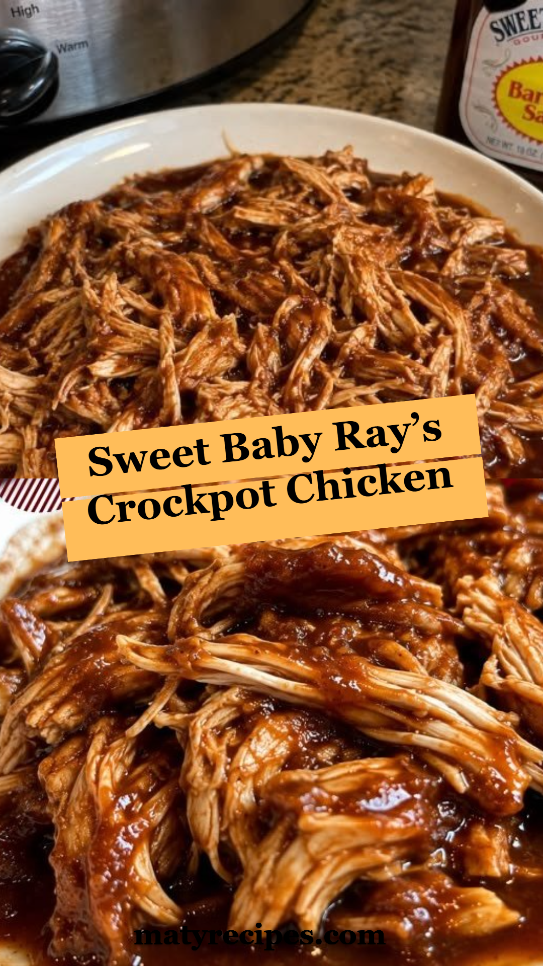 Sweet Baby Ray’s Crockpot Chicken