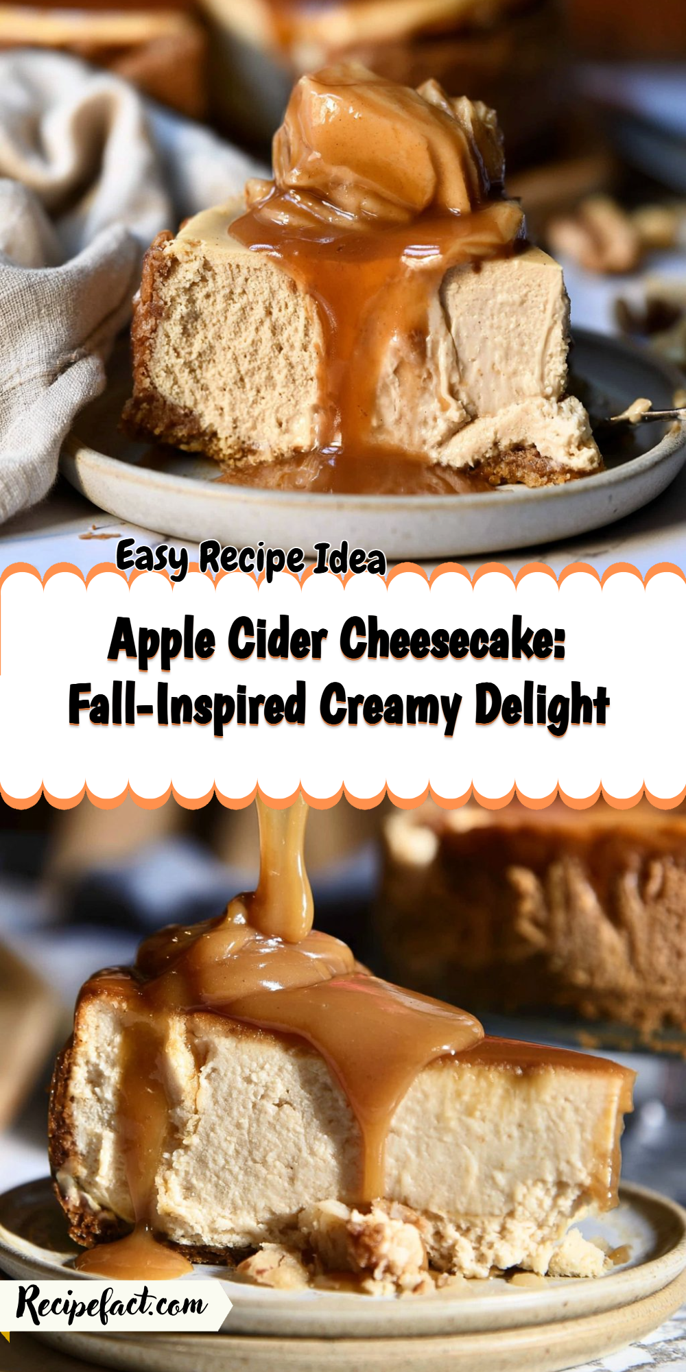 Apple Cider Cheesecake: Fall-Inspired Creamy Delight