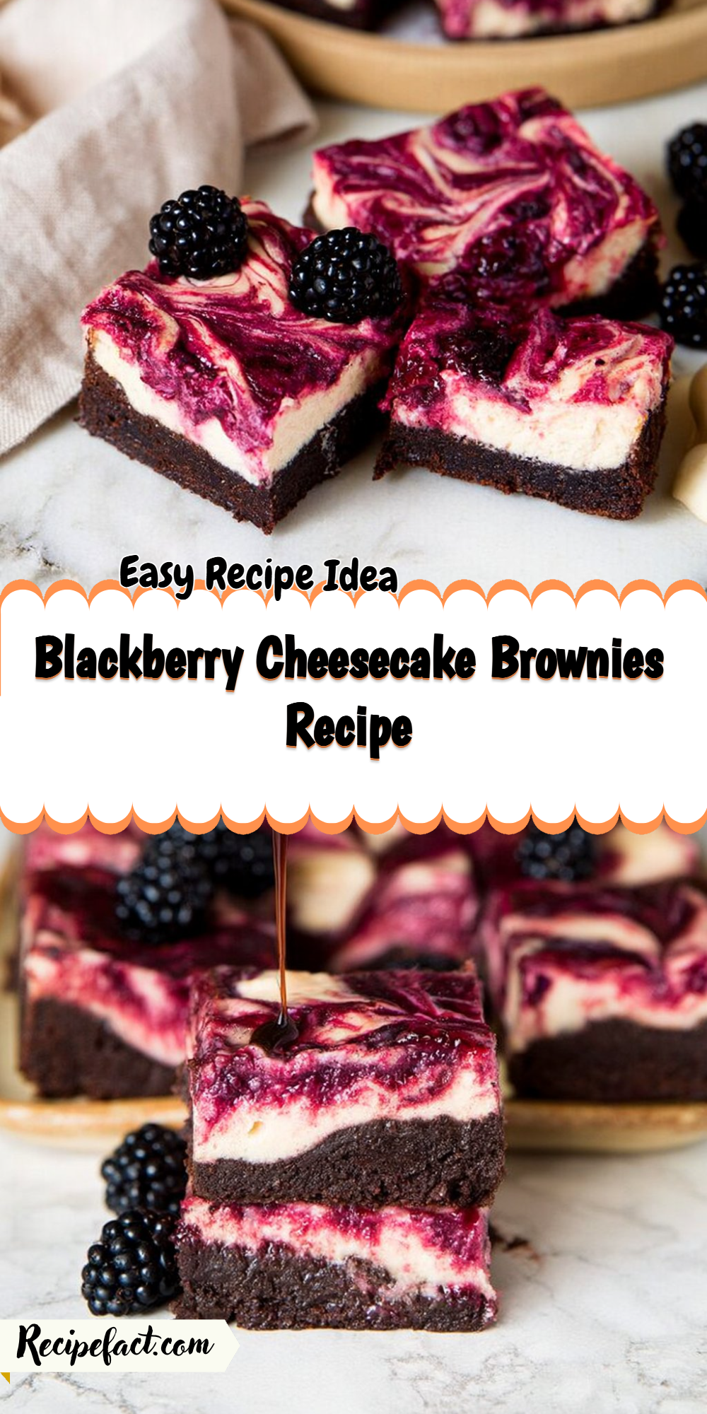 Blackberry Cheesecake Brownies Recipe