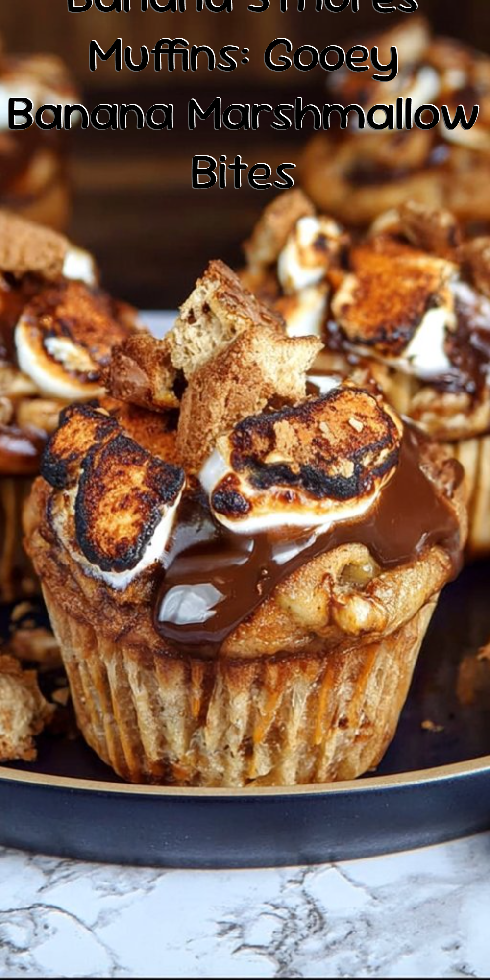 Banana S'mores Muffins: Gooey Banana Marshmallow Bites