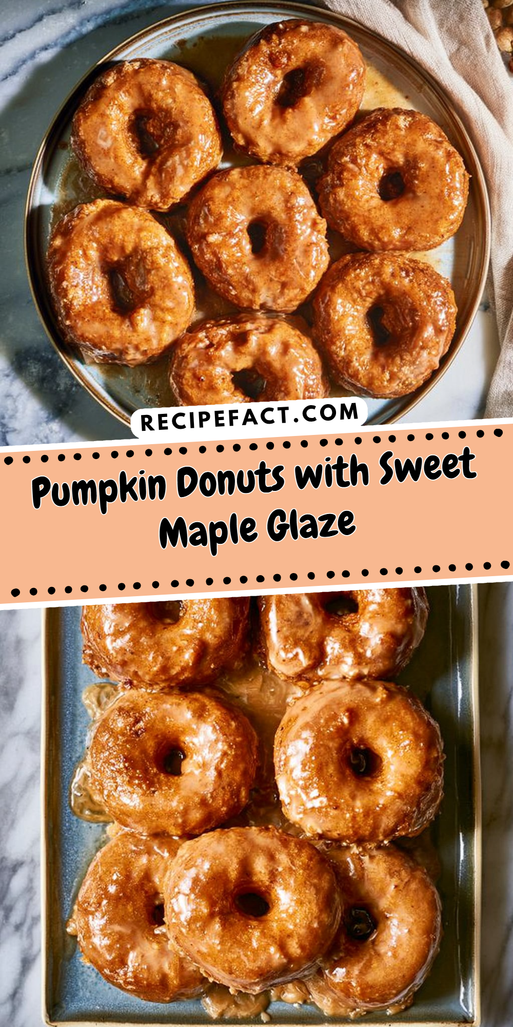 Pumpkin Donuts with Sweet Maple Glaze