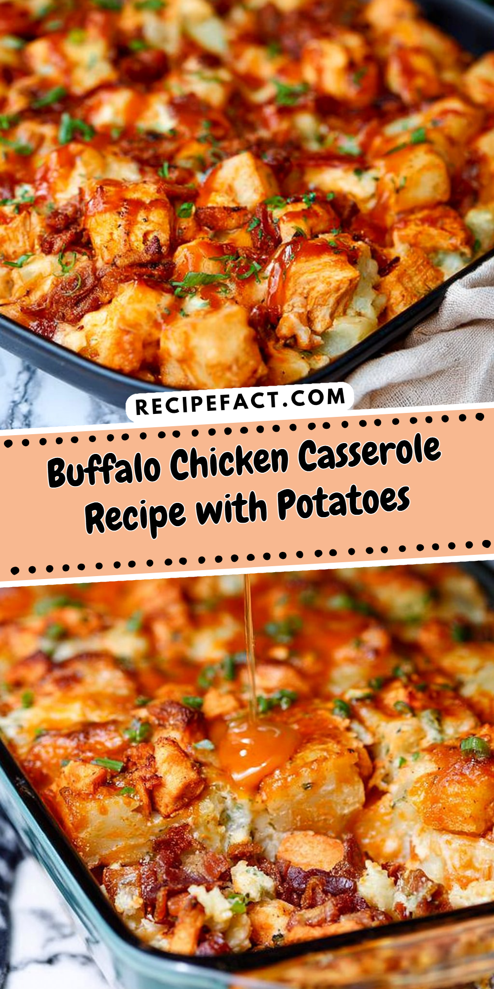 Buffalo Chicken Casserole Recipe with Potatoes