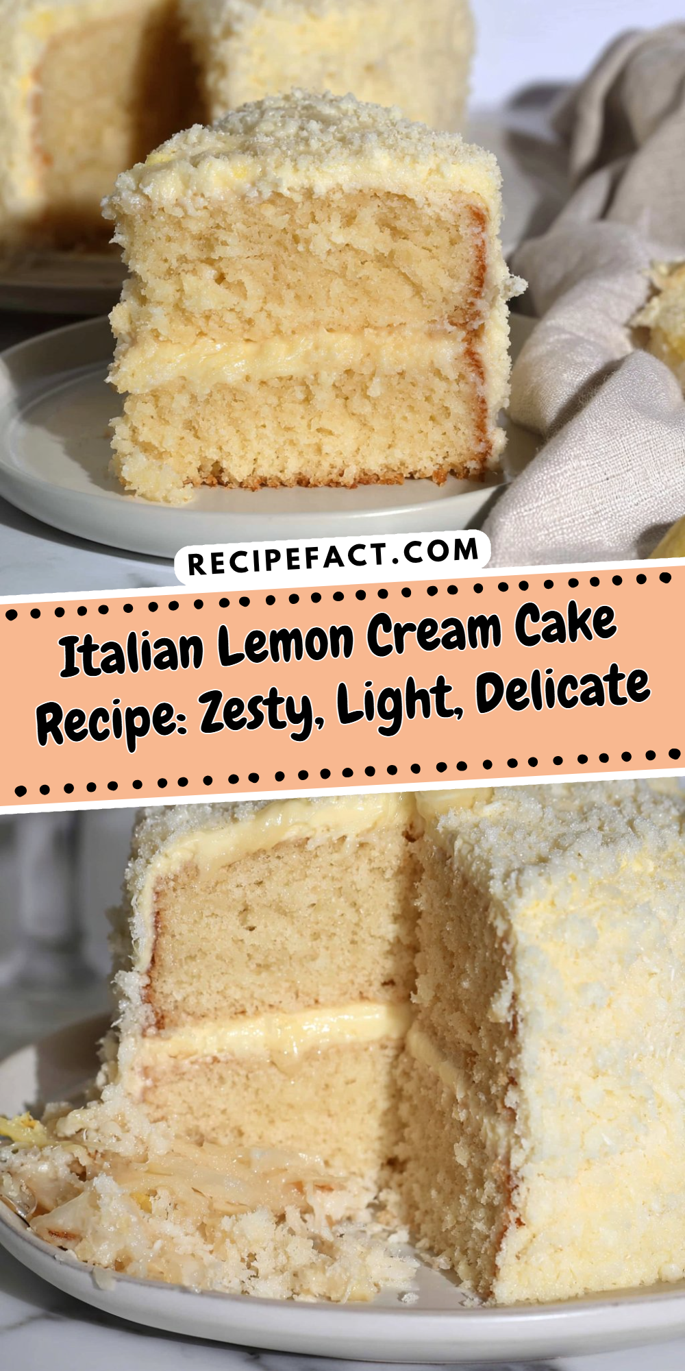 Italian Lemon Cream Cake Recipe: Zesty, Light, Delicate