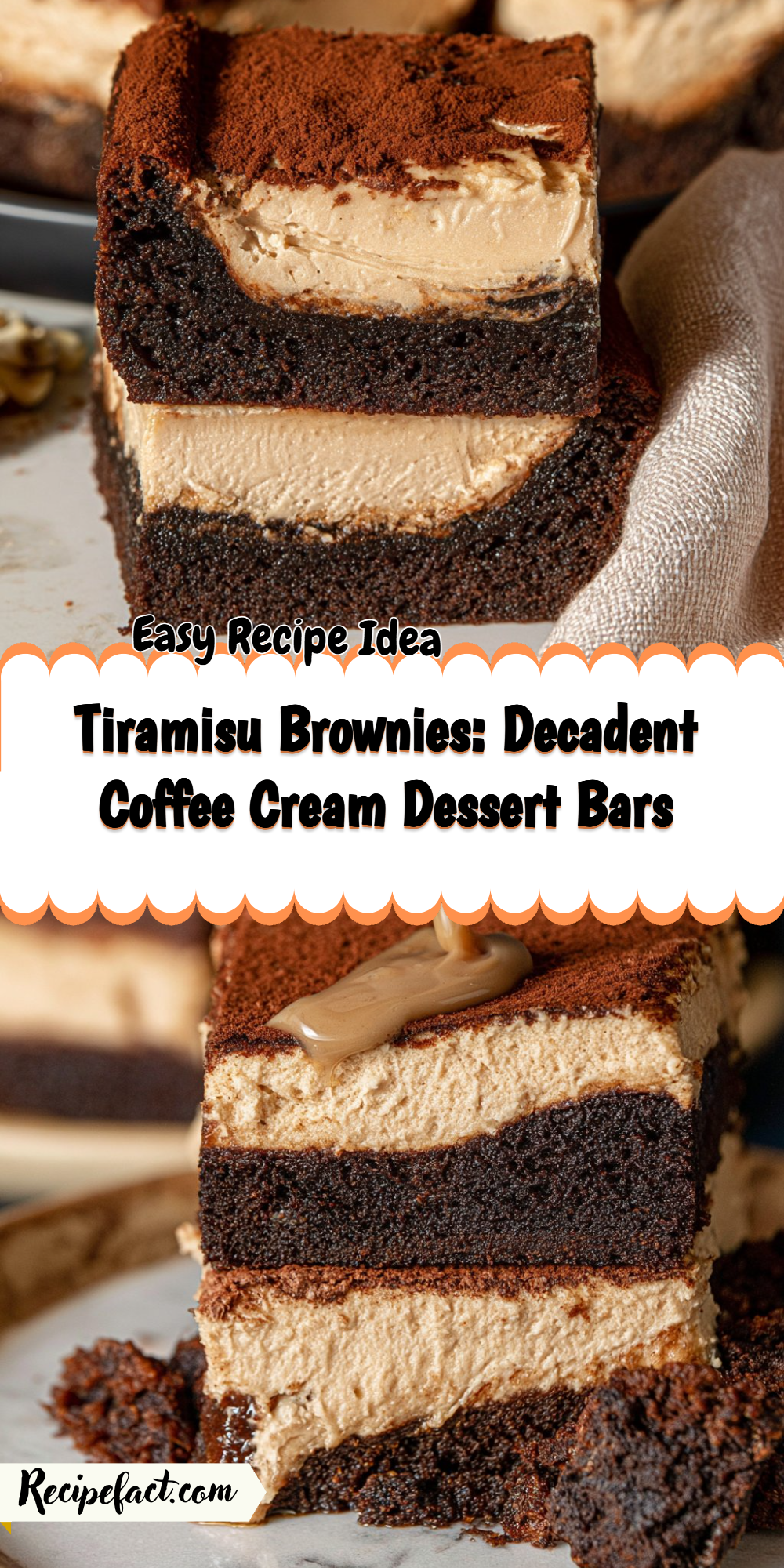 Tiramisu Brownies: Decadent Coffee Cream Dessert Bars