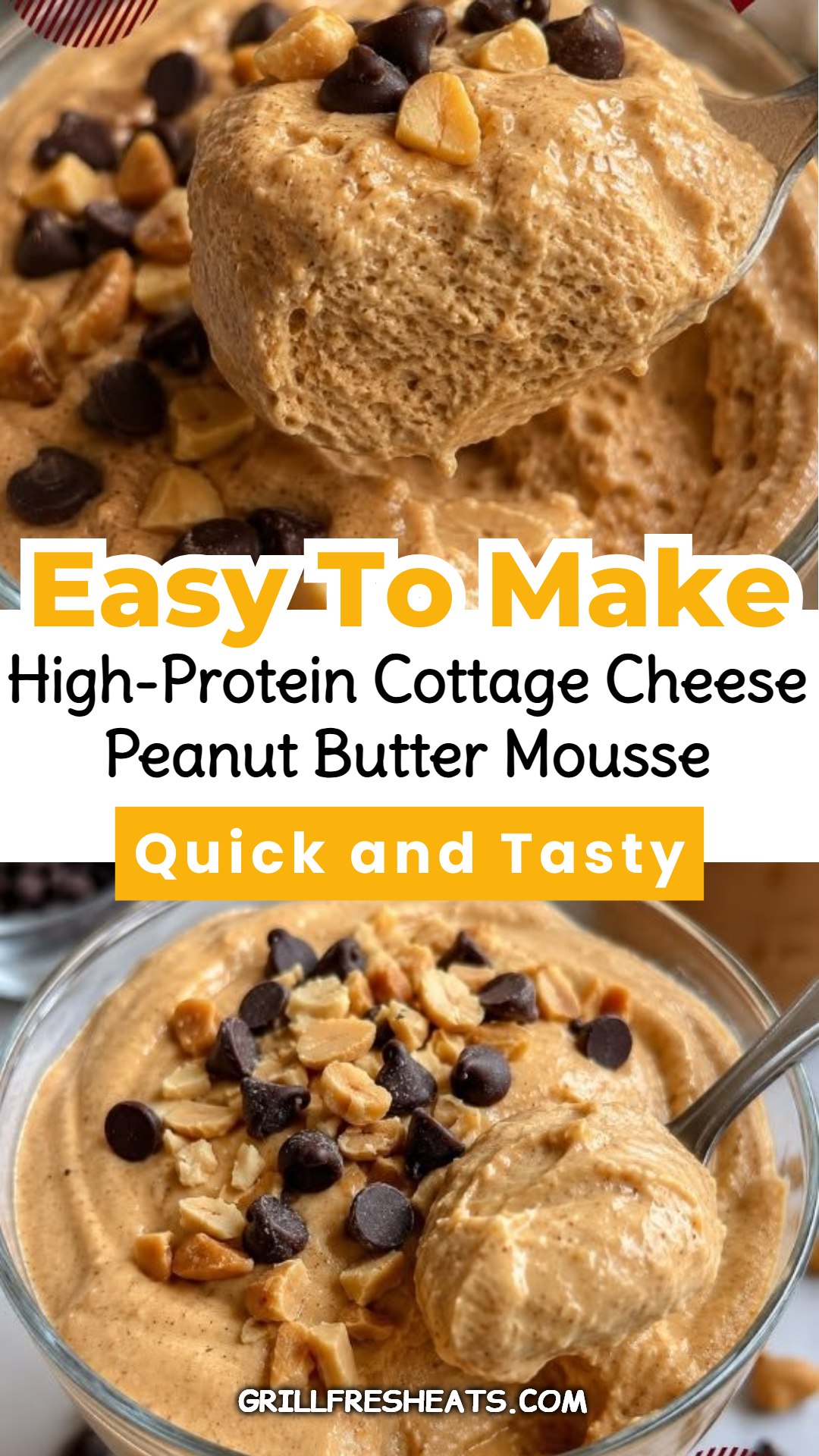 High-Protein Cottage Cheese Peanut Butter Mousse 1 High-Protein Cottage Cheese Peanut Butter Mousse