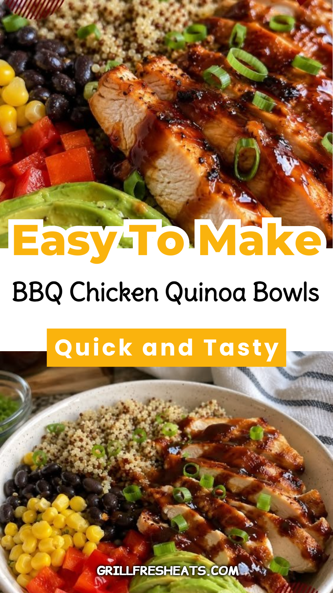 BBQ Chicken Quinoa Bowls 1 BBQ Chicken Quinoa Bowls