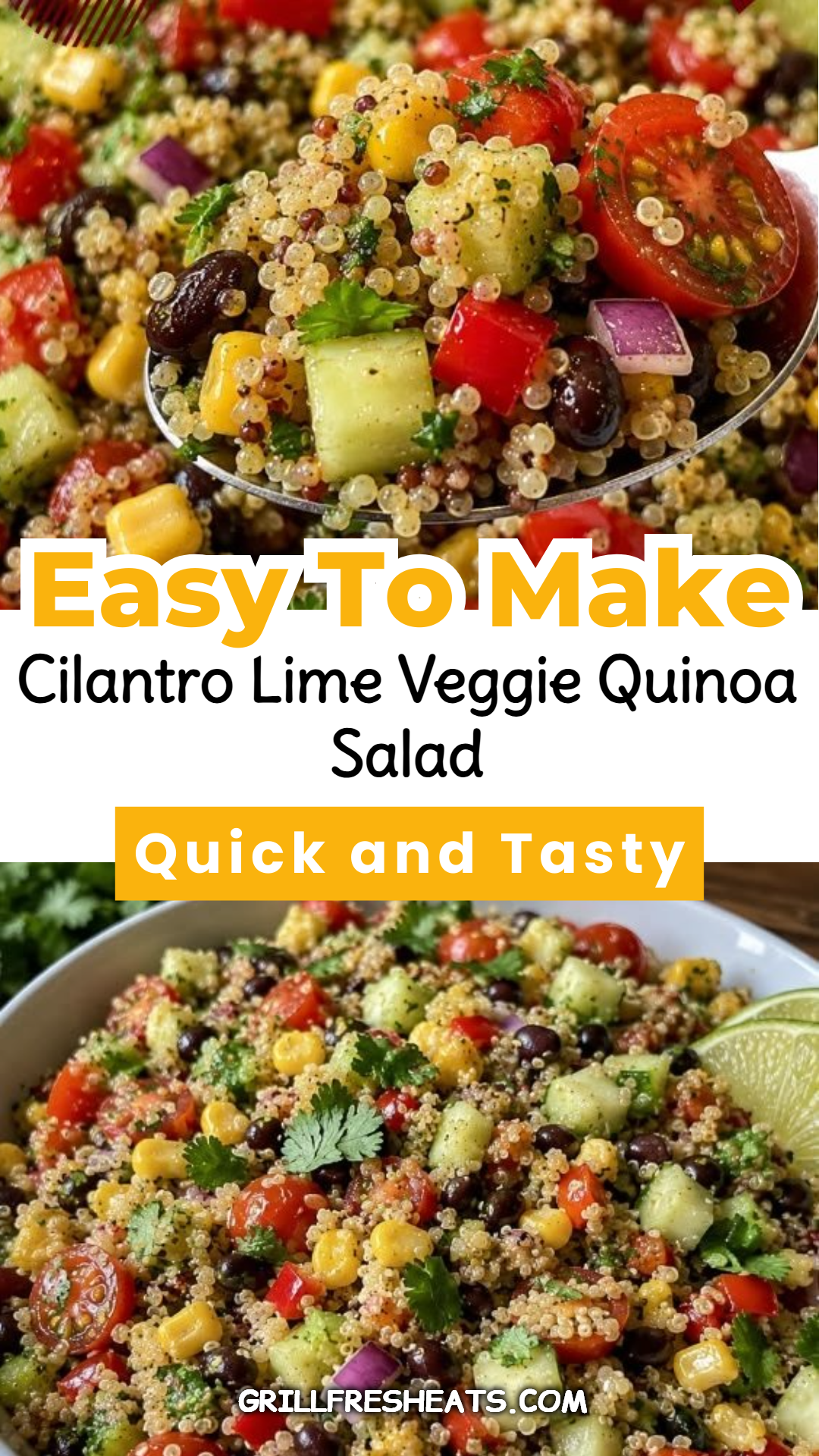 Cilantro Lime Veggie Quinoa Salad 1 Cilantro Lime Veggie Quinoa Salad