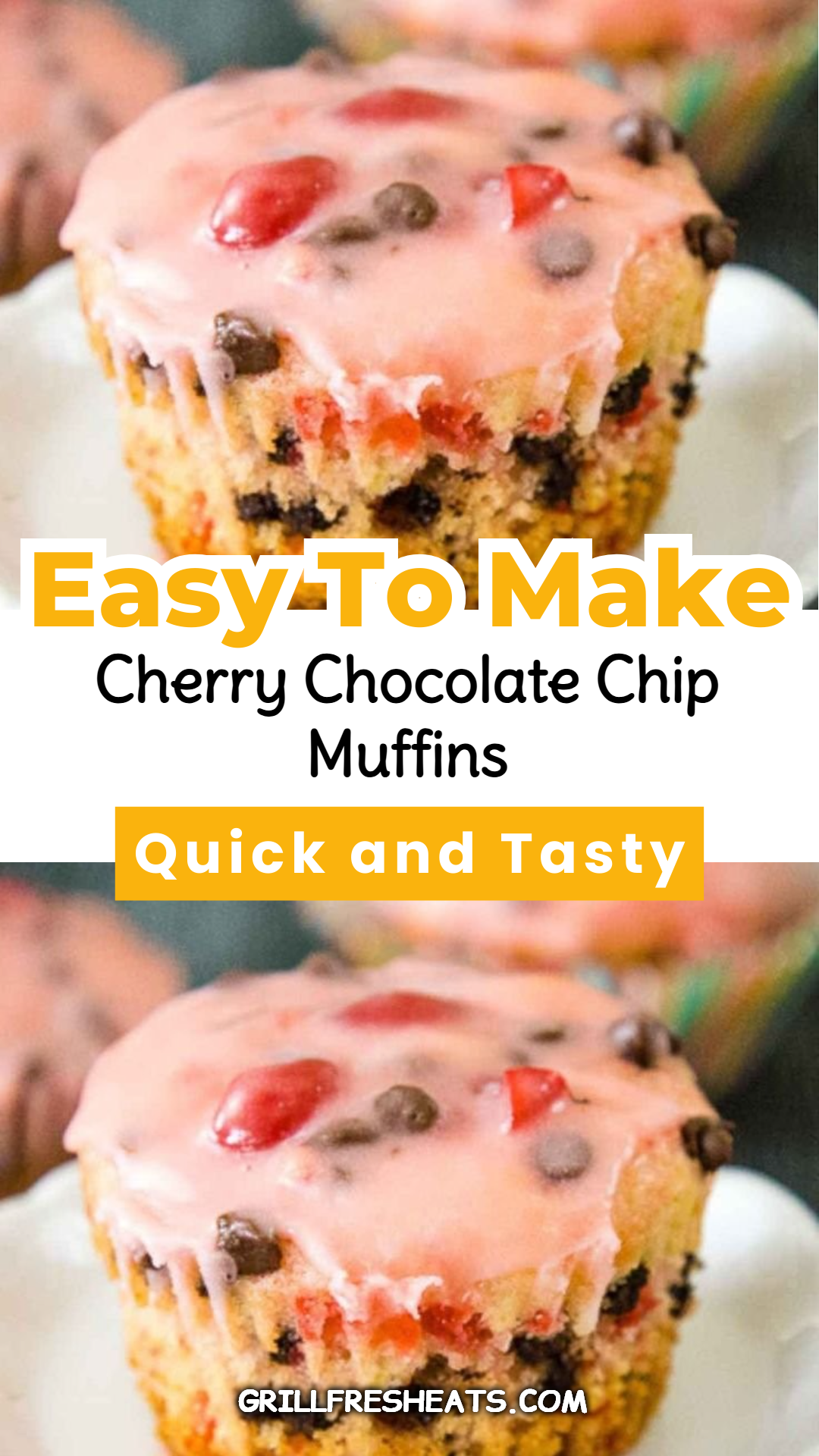Cherry Chocolate Chip Muffins 1 Cherry Chocolate Chip Muffins