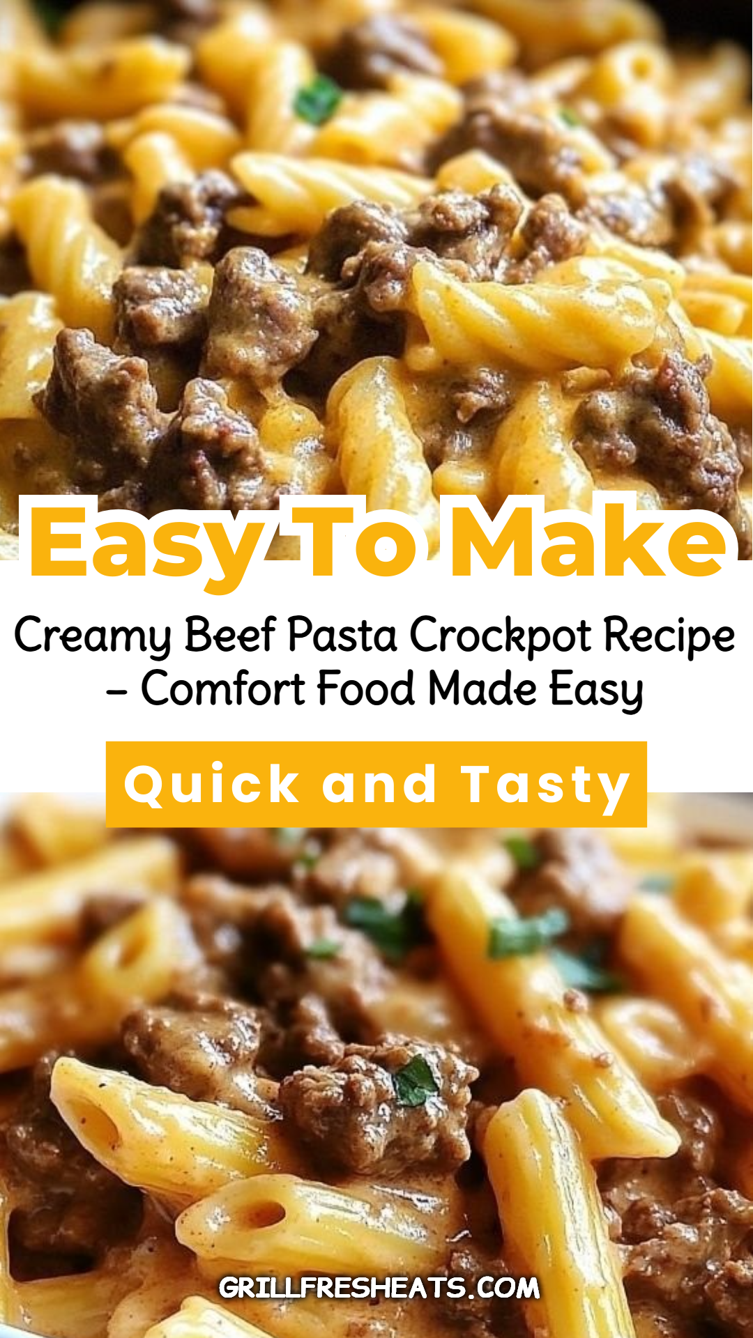 Creamy Beef Pasta Crockpot Recipe – Comfort Food Made Easy