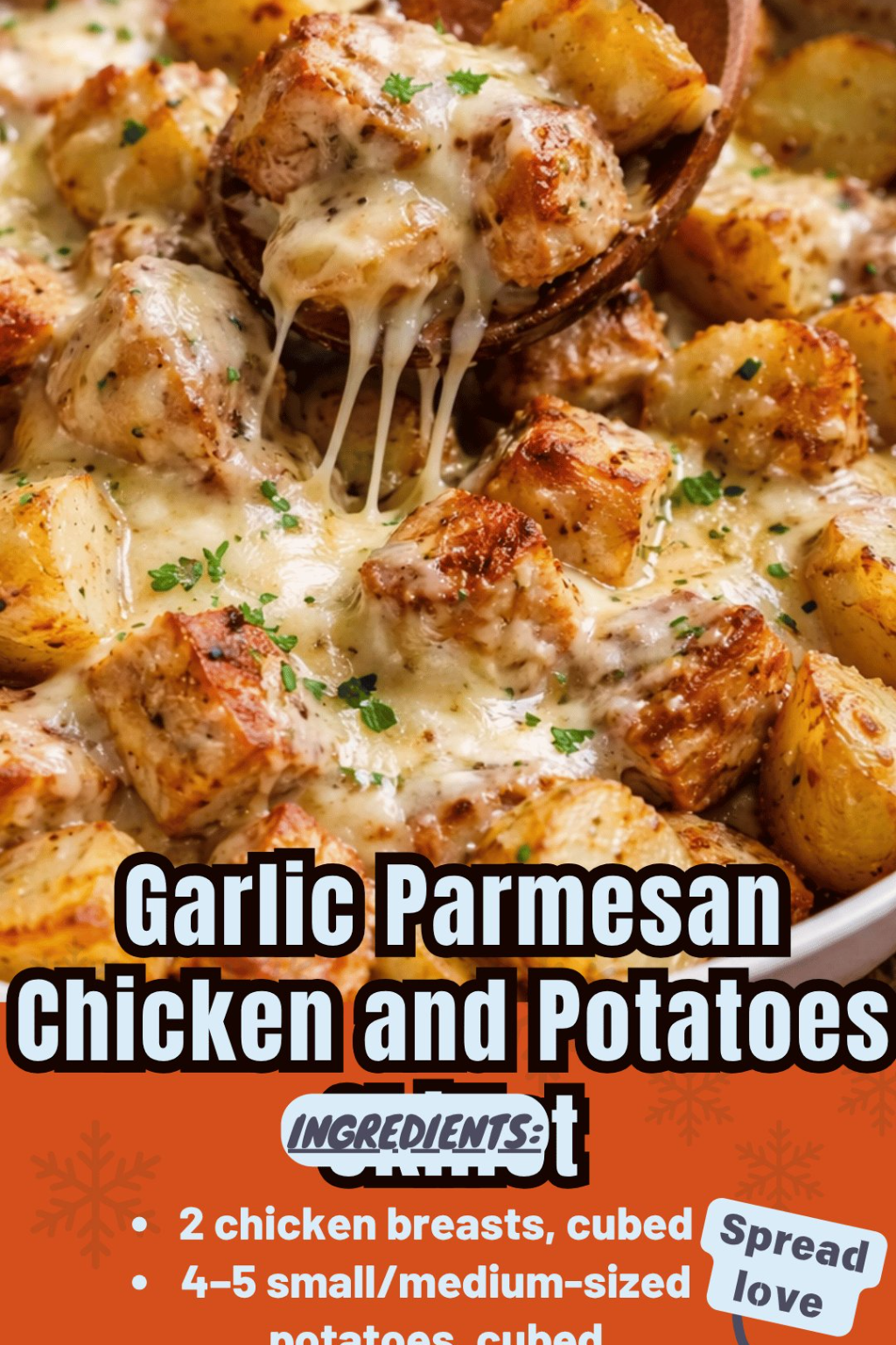 Garlic Parmesan Chicken and Potatoes Skillet