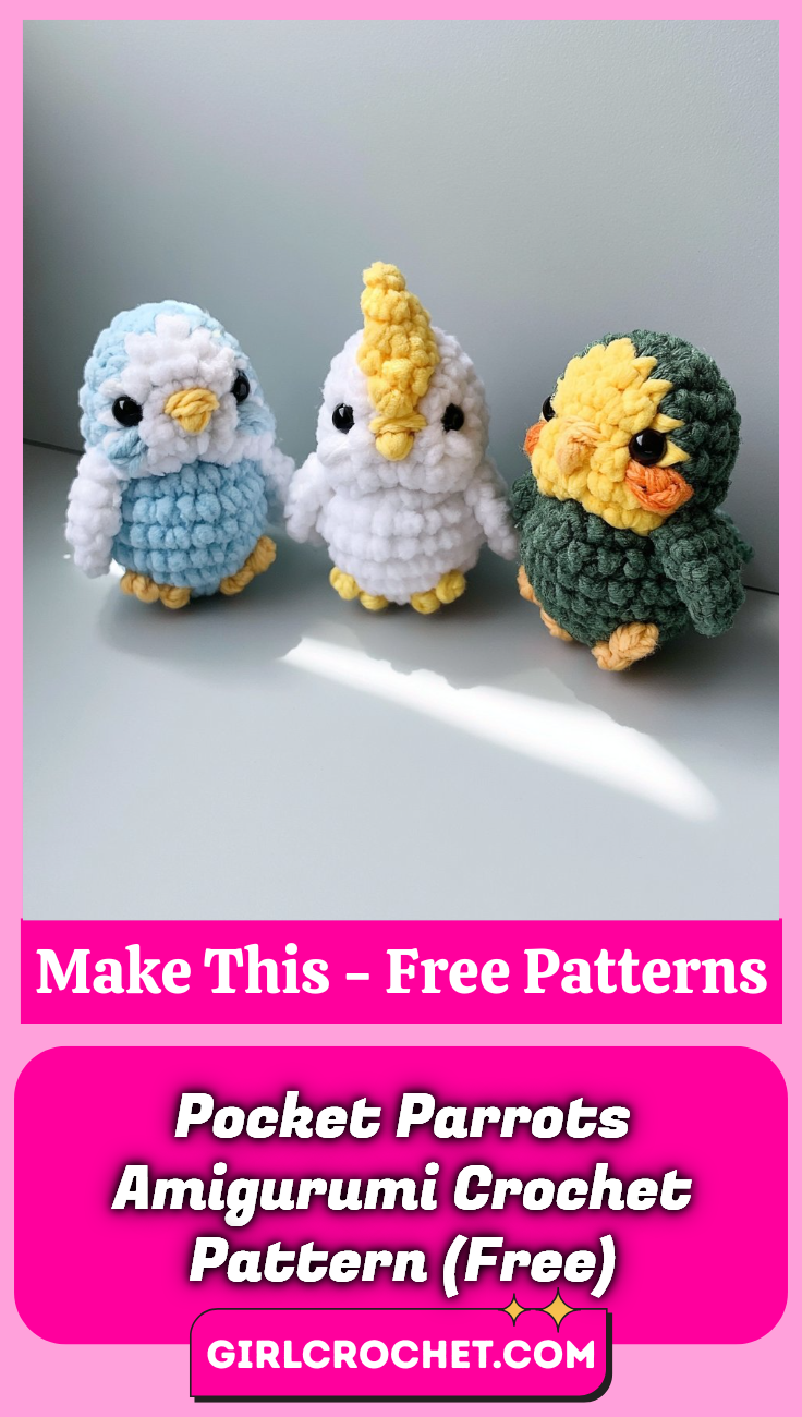 Pocket Parrots Amigurumi Crochet Pattern (Free)