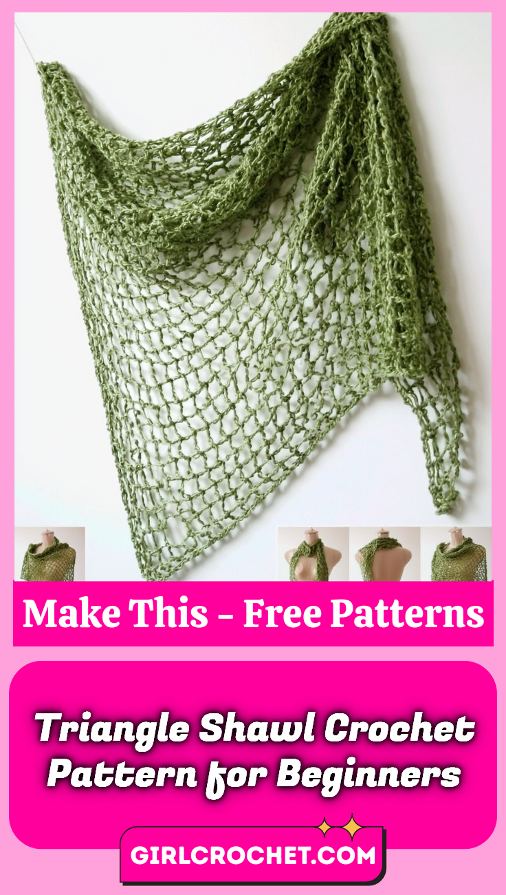 Triangle Shawl Crochet Pattern for Beginners