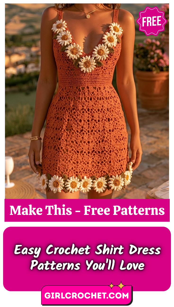 Easy Crochet Shirt Dress Patterns You'll Love