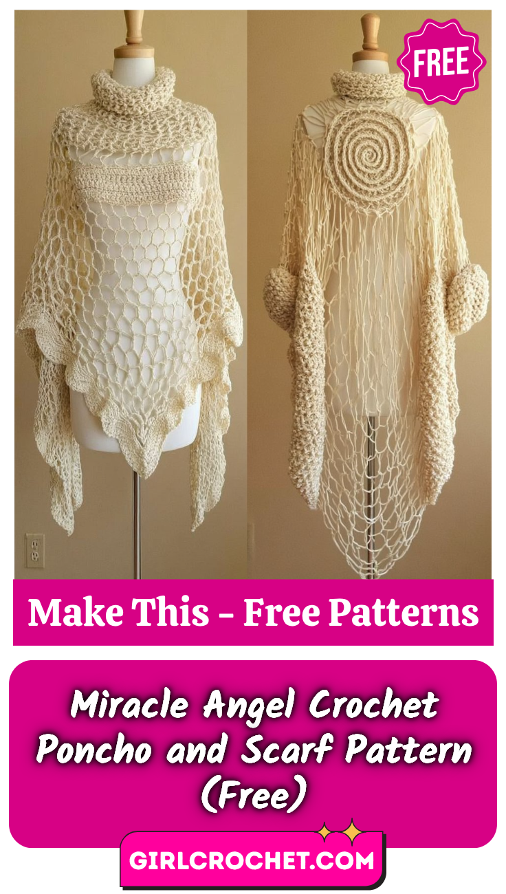 Miracle Angel Crochet Poncho and Scarf Pattern (Free)