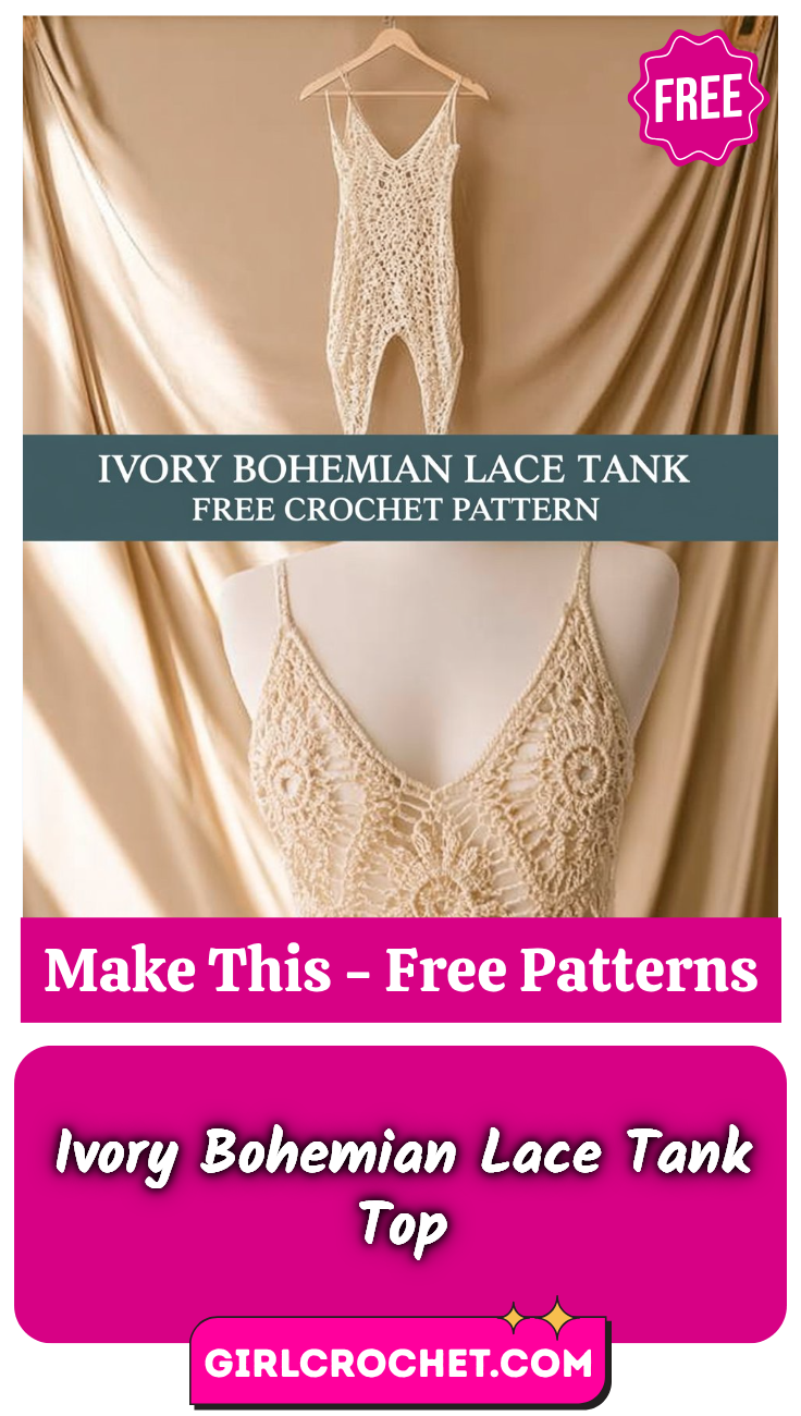 Ivory Bohemian Lace Tank Top