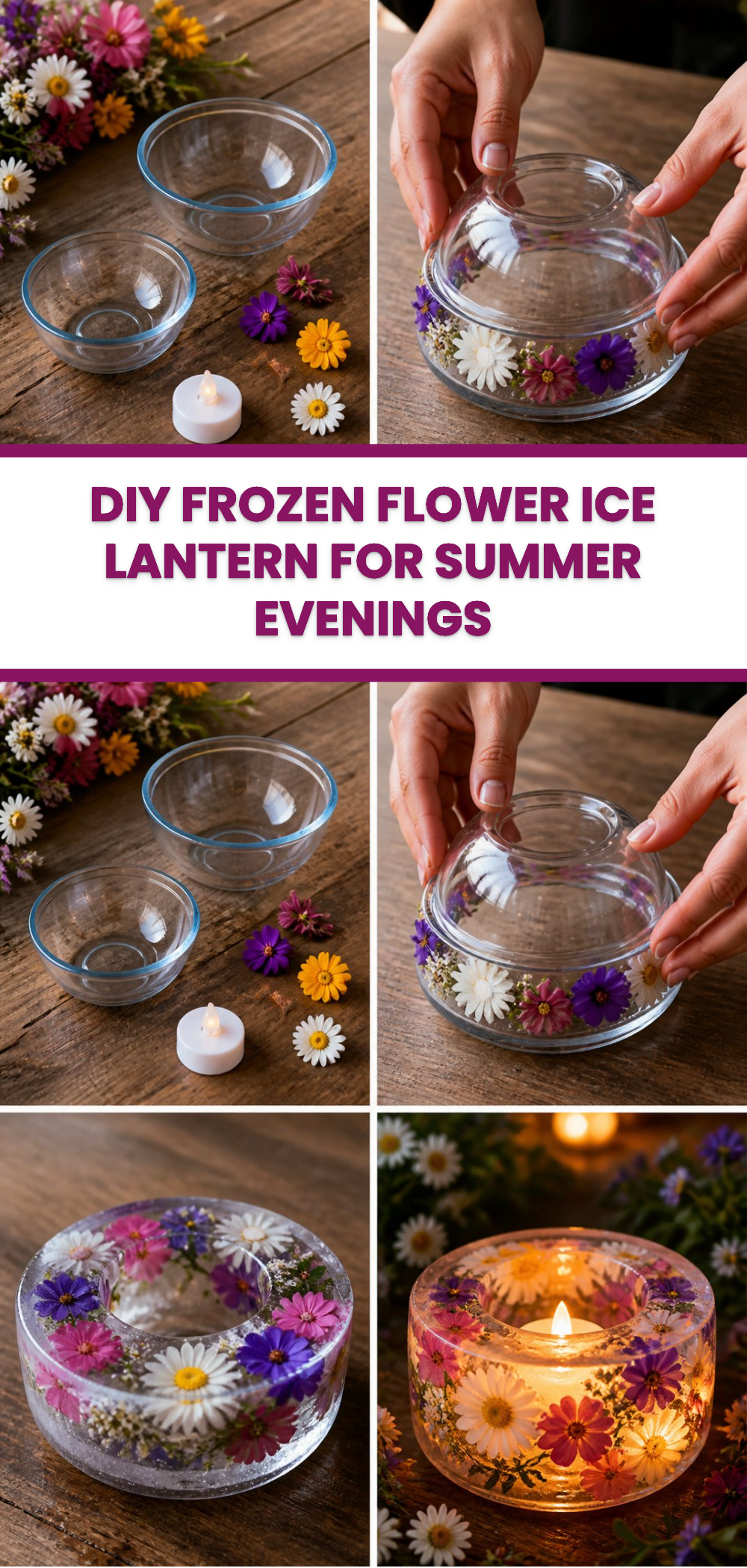 DIY Frozen Flower Ice Lantern for Summer Evenings 3 DIY Frozen Flower Ice Lantern for Summer Evenings