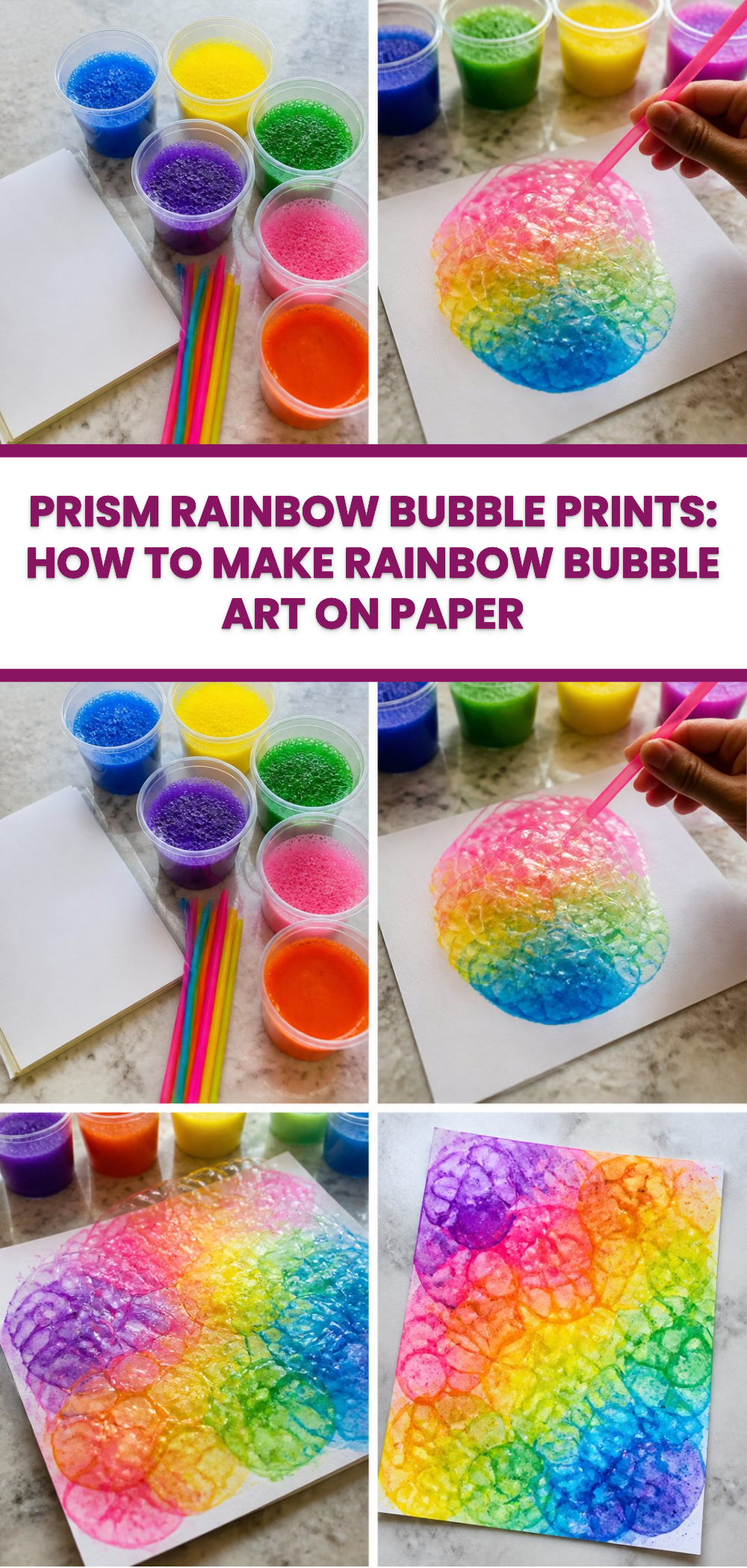 Prism Rainbow Bubble Prints: How to Make Rainbow Bubble Art on Paper 3 Prism Rainbow Bubble Prints: How to Make Rainbow Bubble Art on Paper