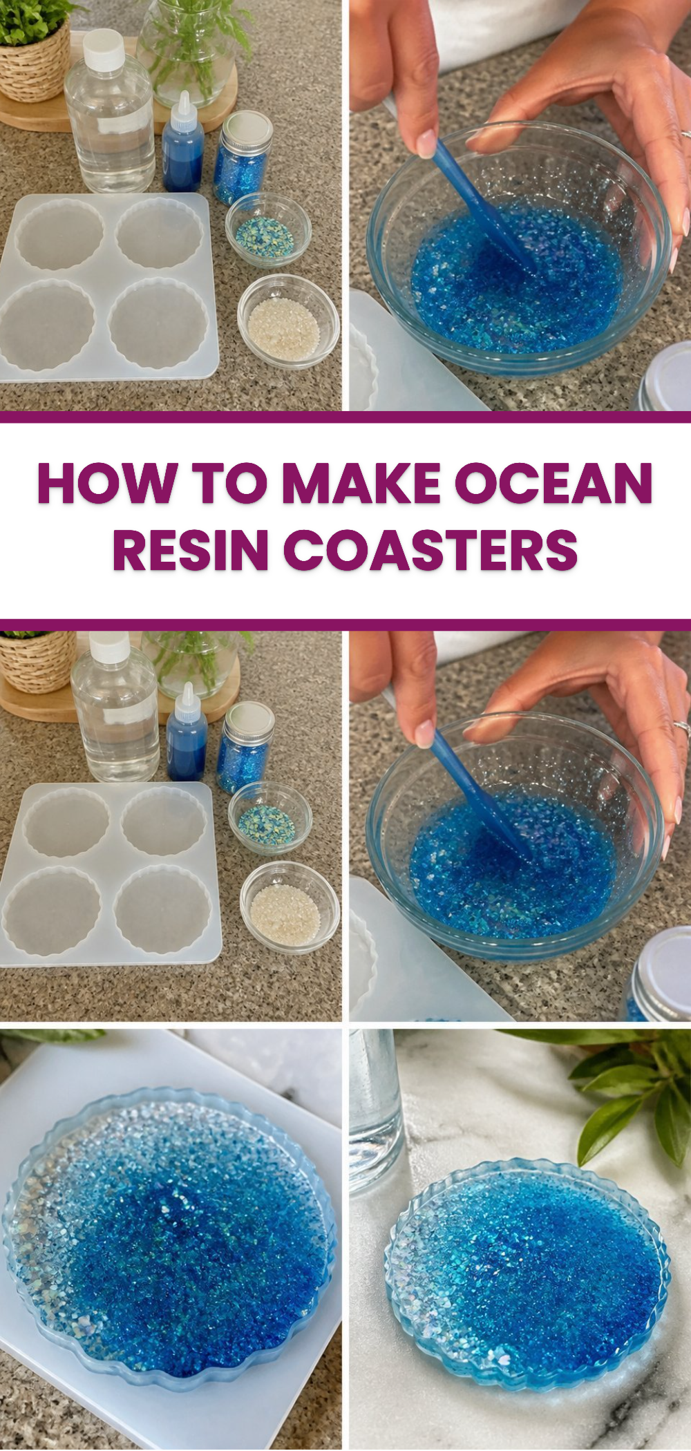How to Make Ocean Resin Coasters 3 How to Make Ocean Resin Coasters