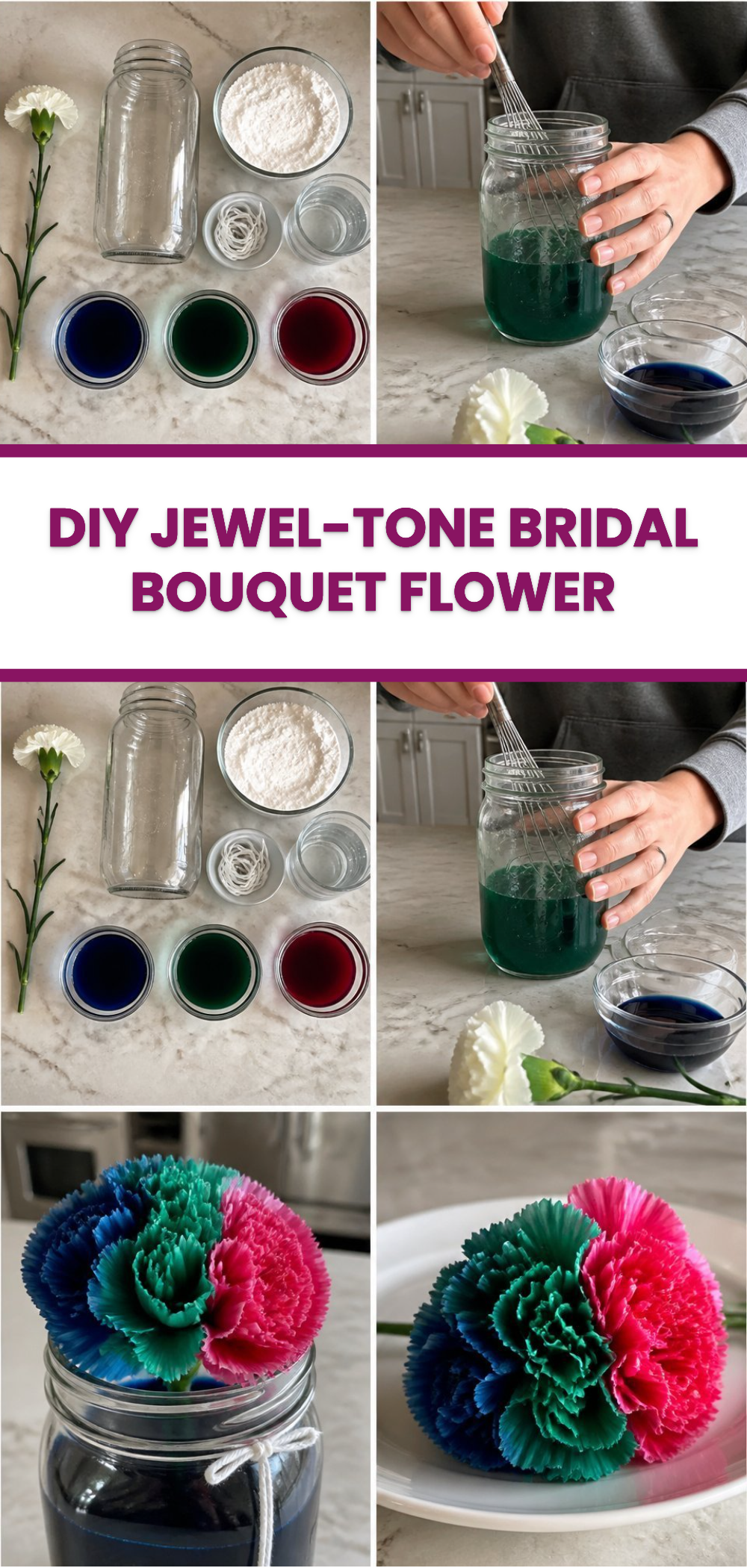 DIY Jewel-Tone Bridal Bouquet Flower 3 DIY Jewel-Tone Bridal Bouquet Flower