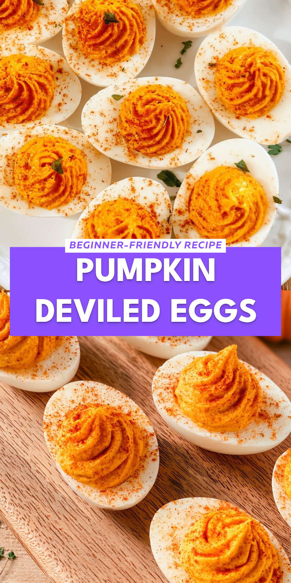 Pumpkin Deviled Eggs