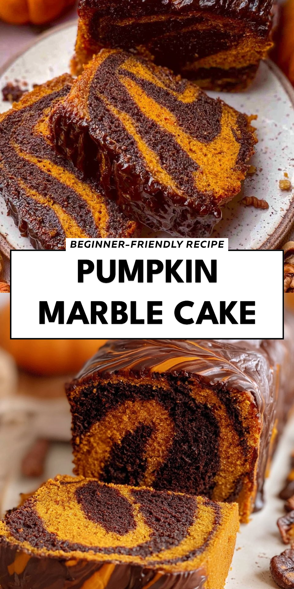 Pumpkin Marble Cake